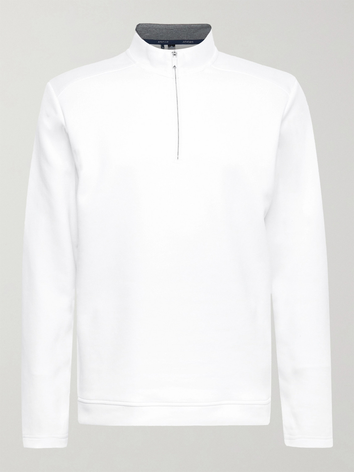 Adidas Golf Club Recycled Stretch-jersey Half-zip Golf Sweatshirt In White