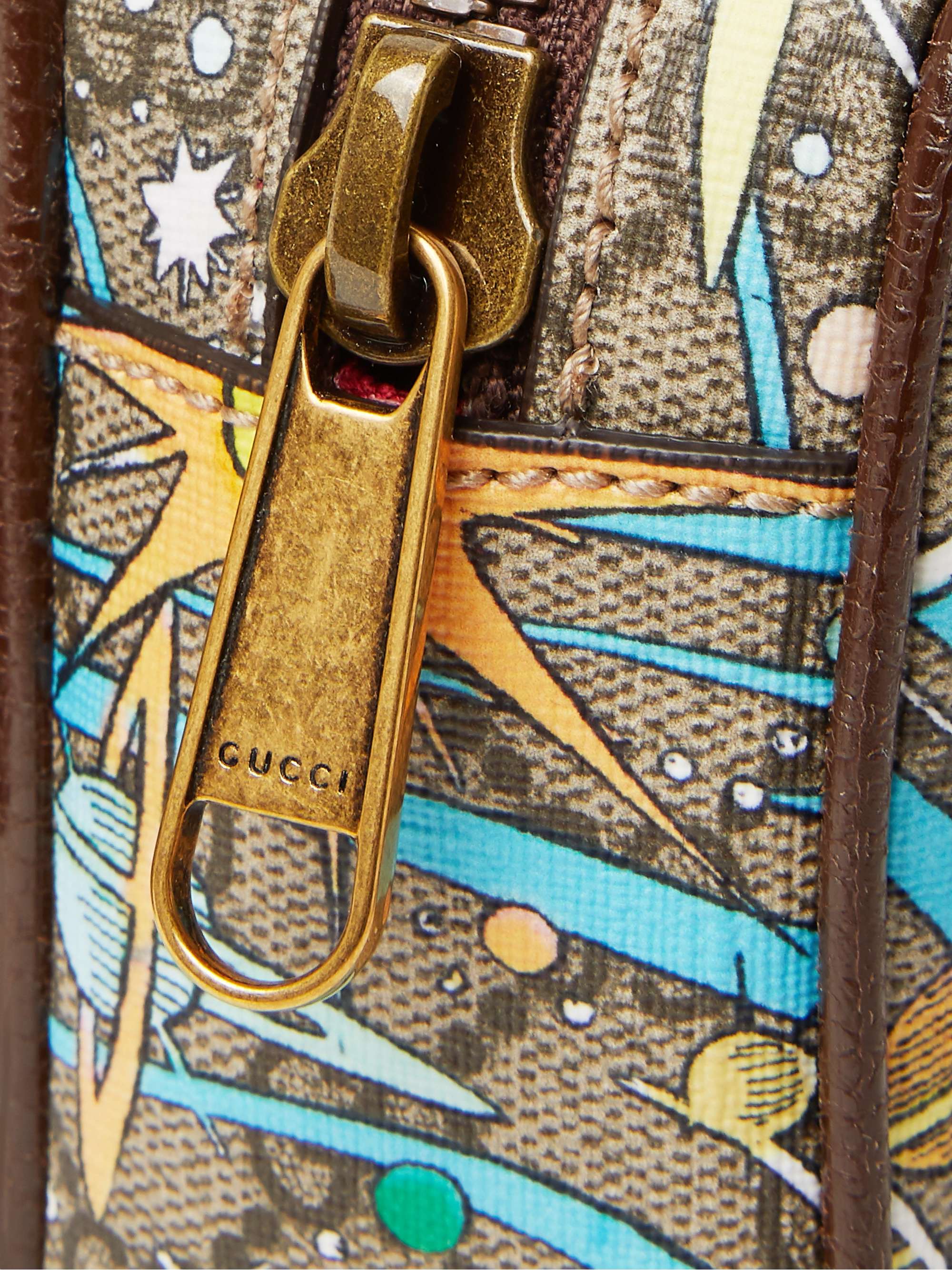 GUCCI + Disney Leather-Trimmed Printed Monogrammed Coated-Canvas Belt Bag