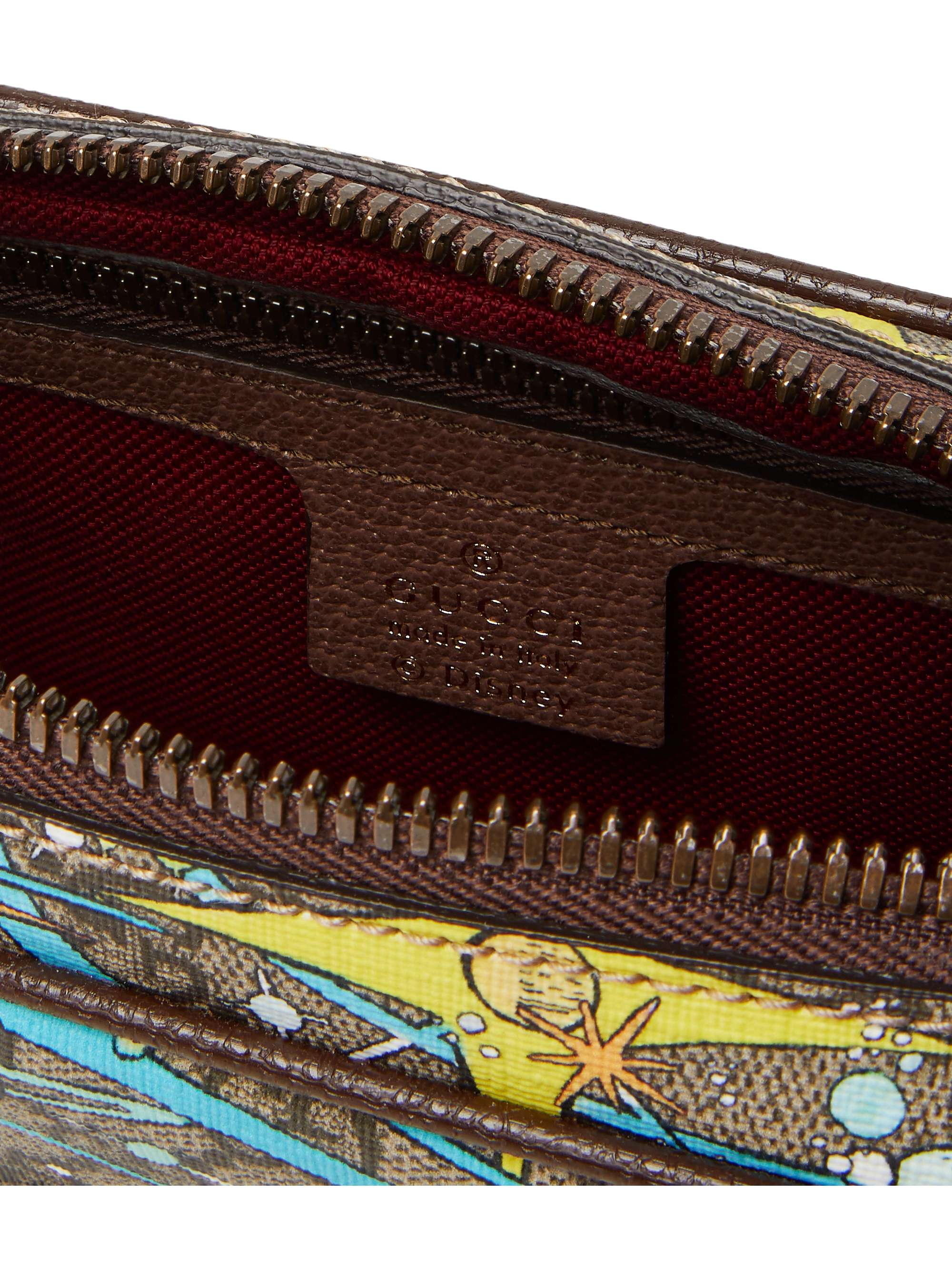 GUCCI + Disney Leather-Trimmed Printed Monogrammed Coated-Canvas Belt Bag