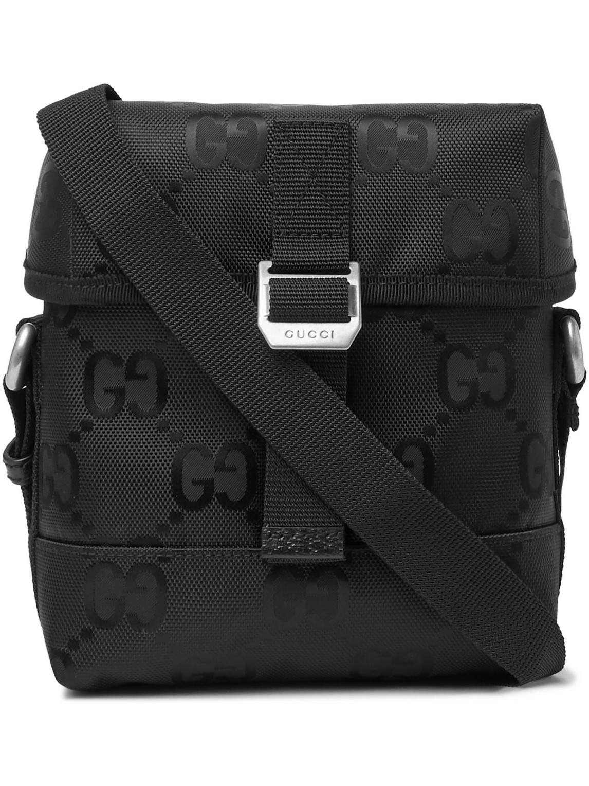 Leather-Trimmed Monogrammed ECONYL Messenger Bag