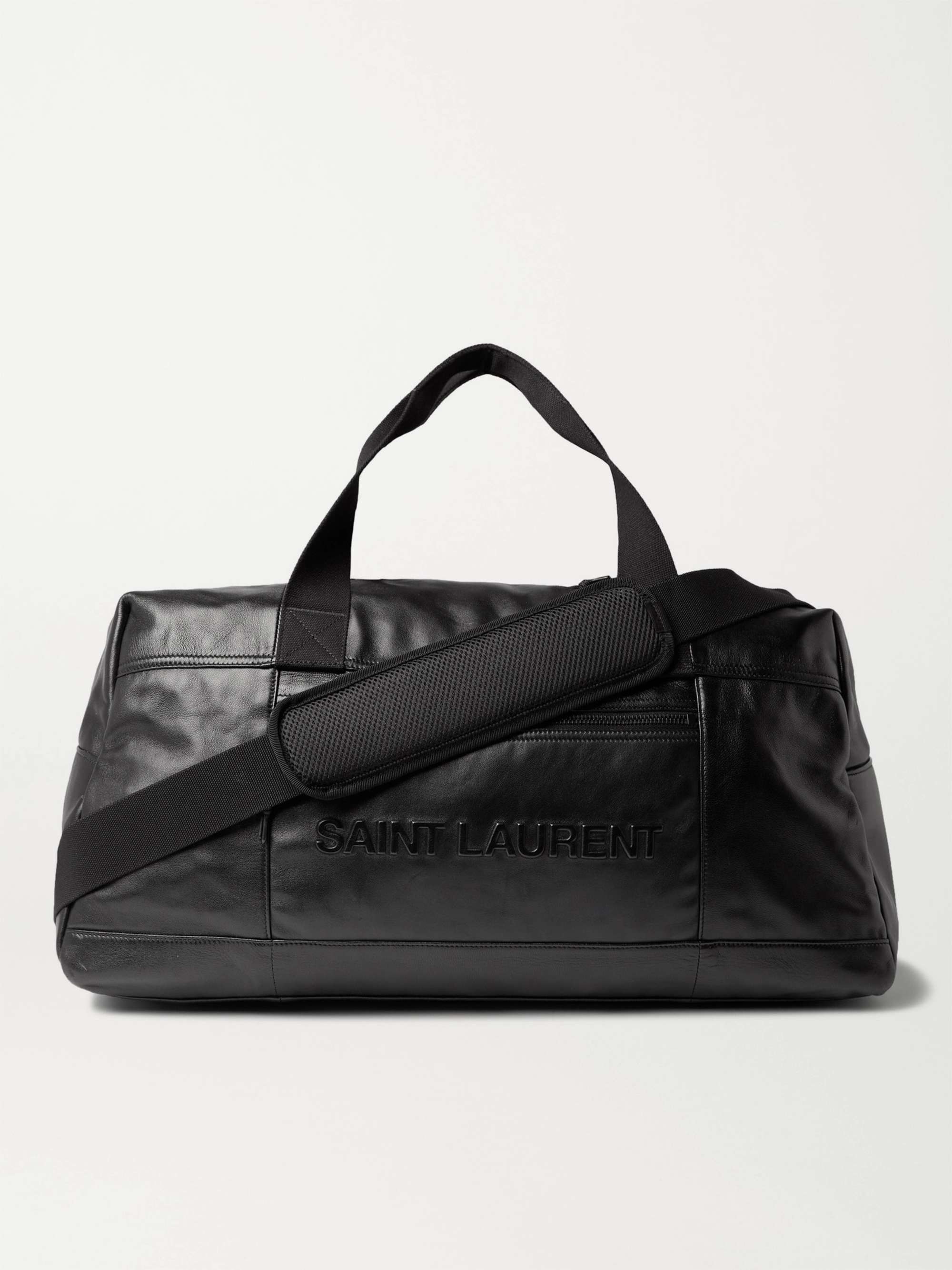 Black Amazona Leather-Trimmed Logo-Jacquard Canvas Holdall | LOEWE 