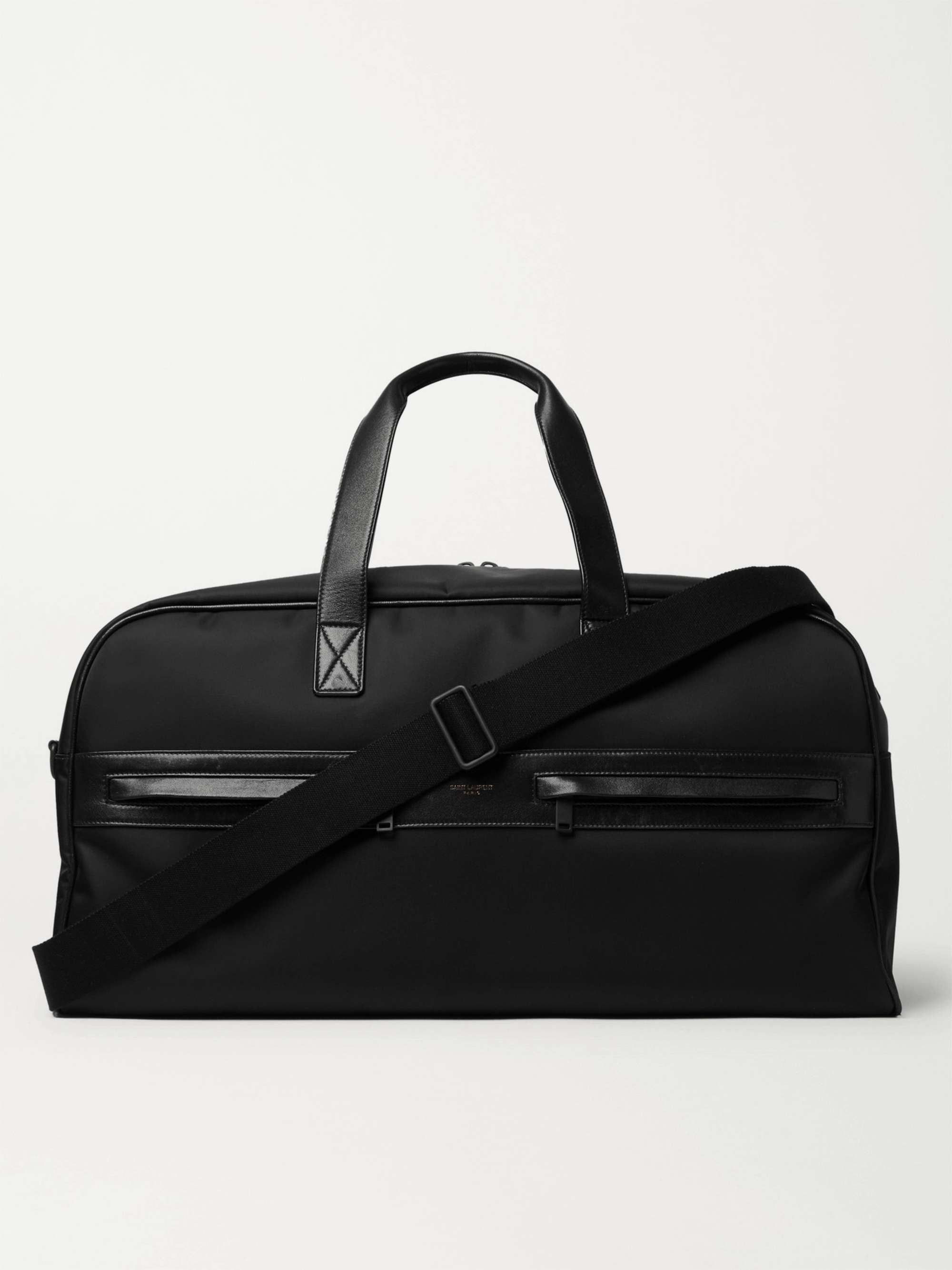 SAINT LAURENT Camp Leather-Trimmed Shell Holdall