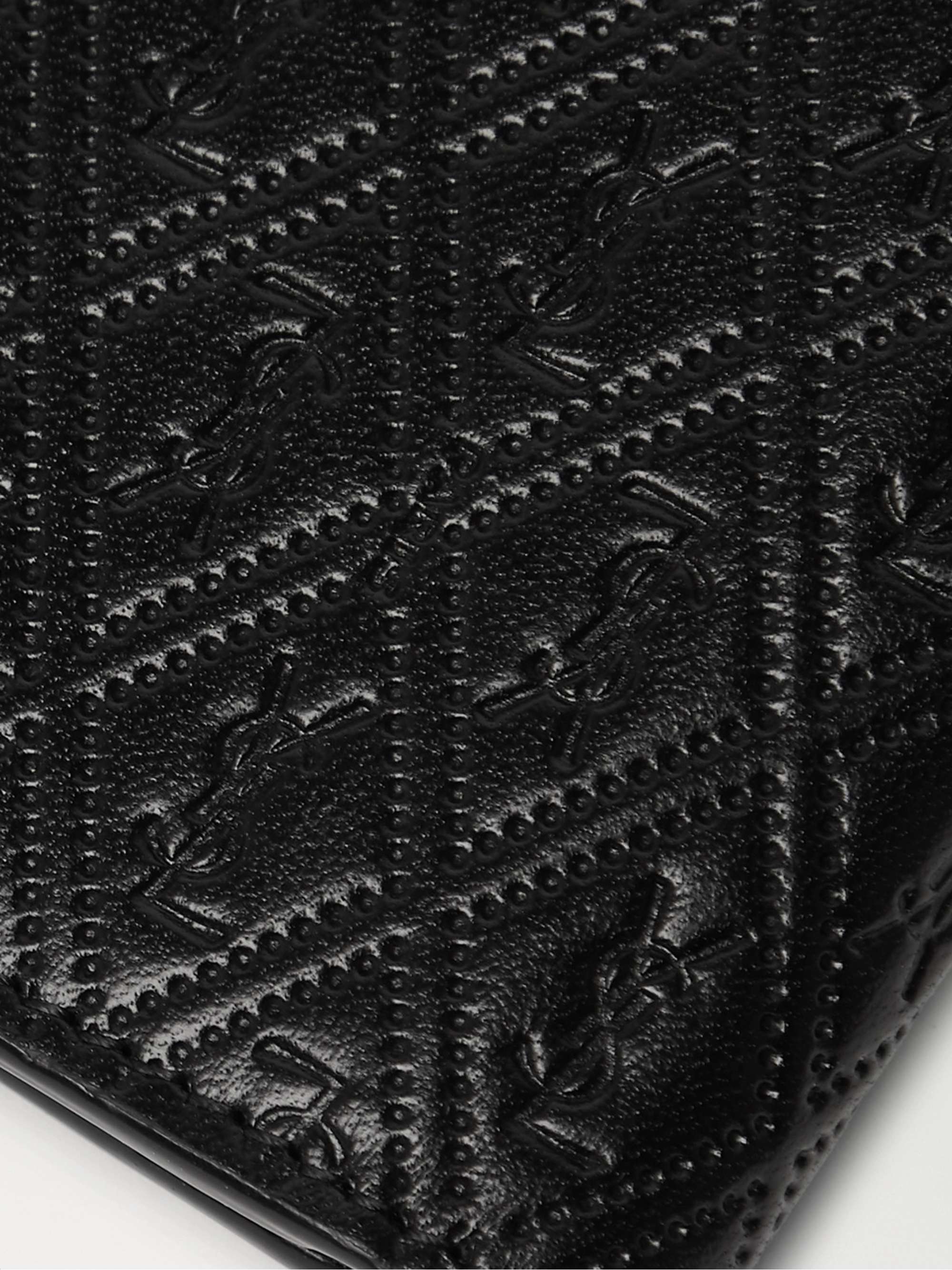 SAINT LAURENT Logo-Debossed Leather Bifold Wallet