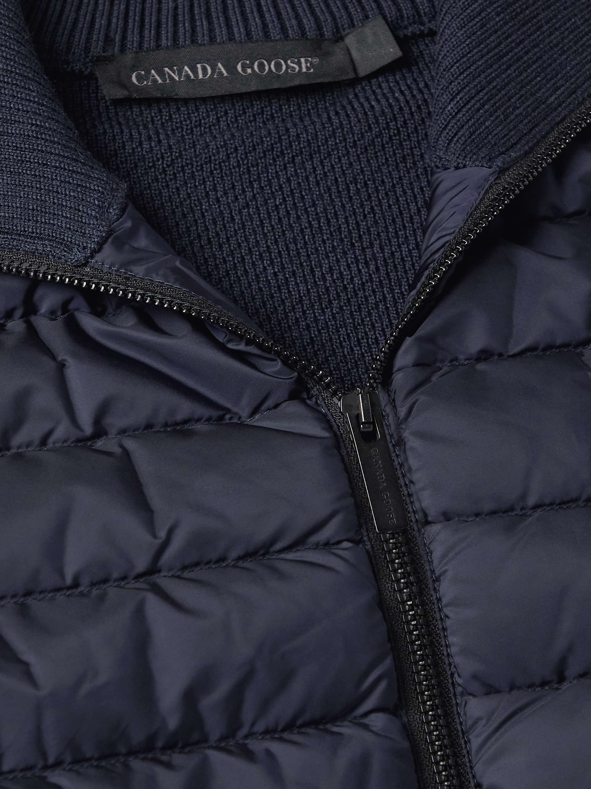 CANADA GOOSE HyBridge Slim-Fit Merino Wool and Quilted Nylon Down Gilet