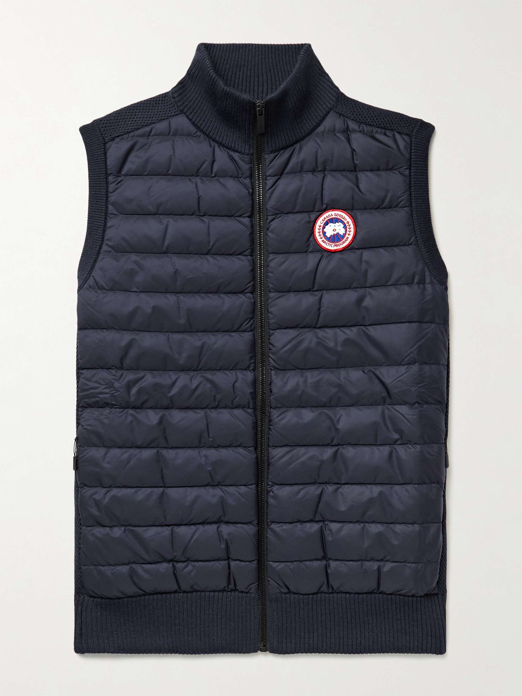 CANADA GOOSE HyBridge Slim-Fit Merino Wool and Quilted Nylon Down Gilet