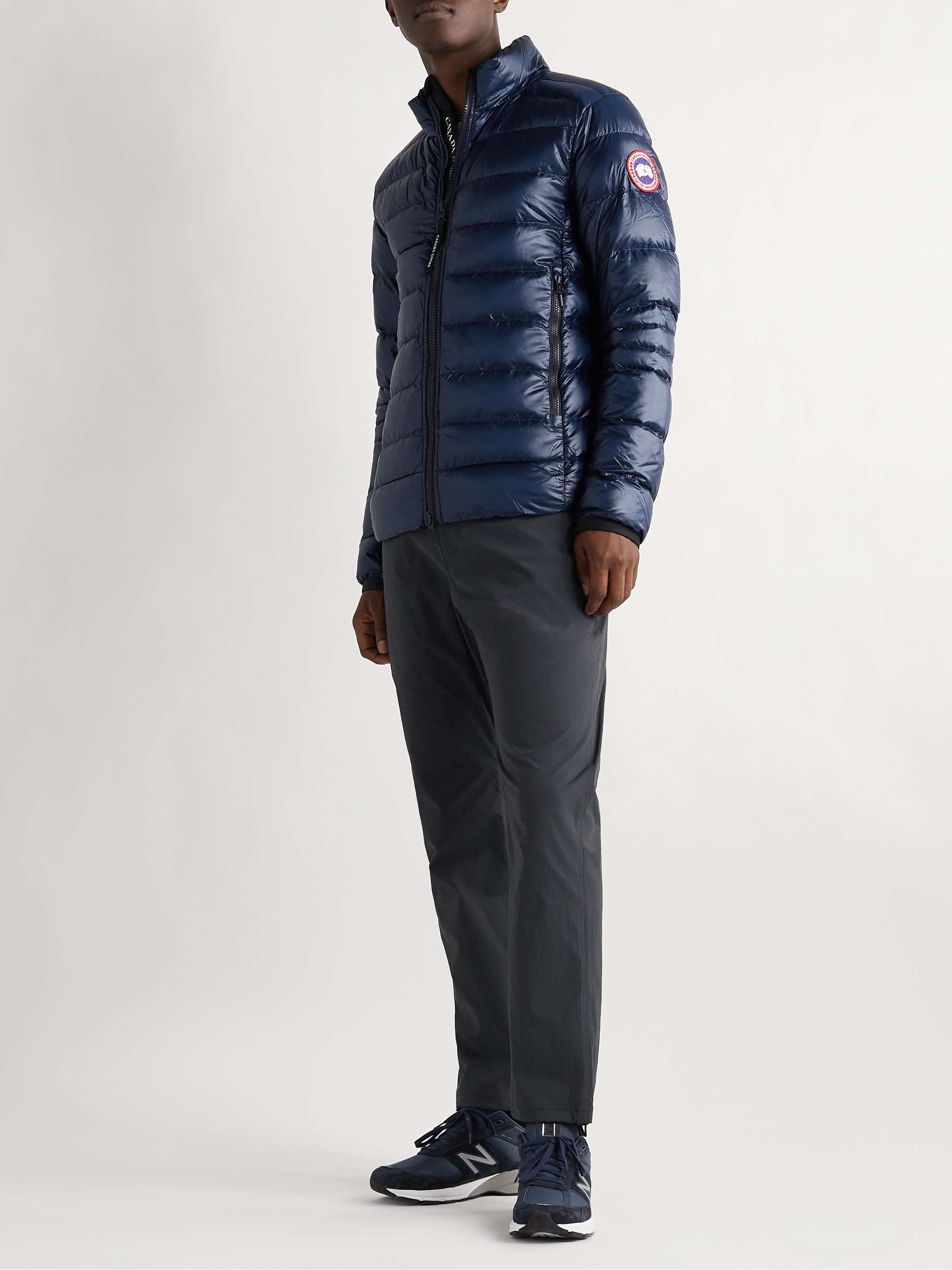 Navy Crofton Slim-Fit Quilted Recycled Nylon-Ripstop Down Jacket ...