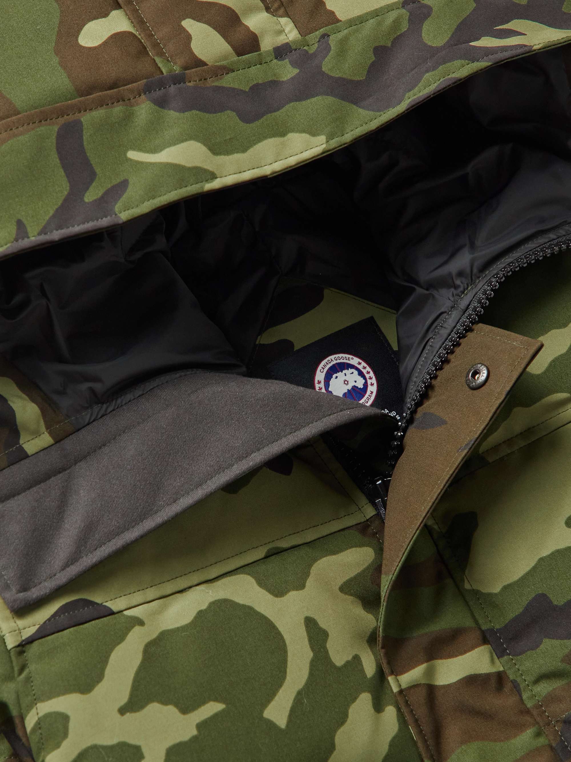 CANADA GOOSE Macmillan Camouflage-Print Quilted Shell Hooded Down Parka