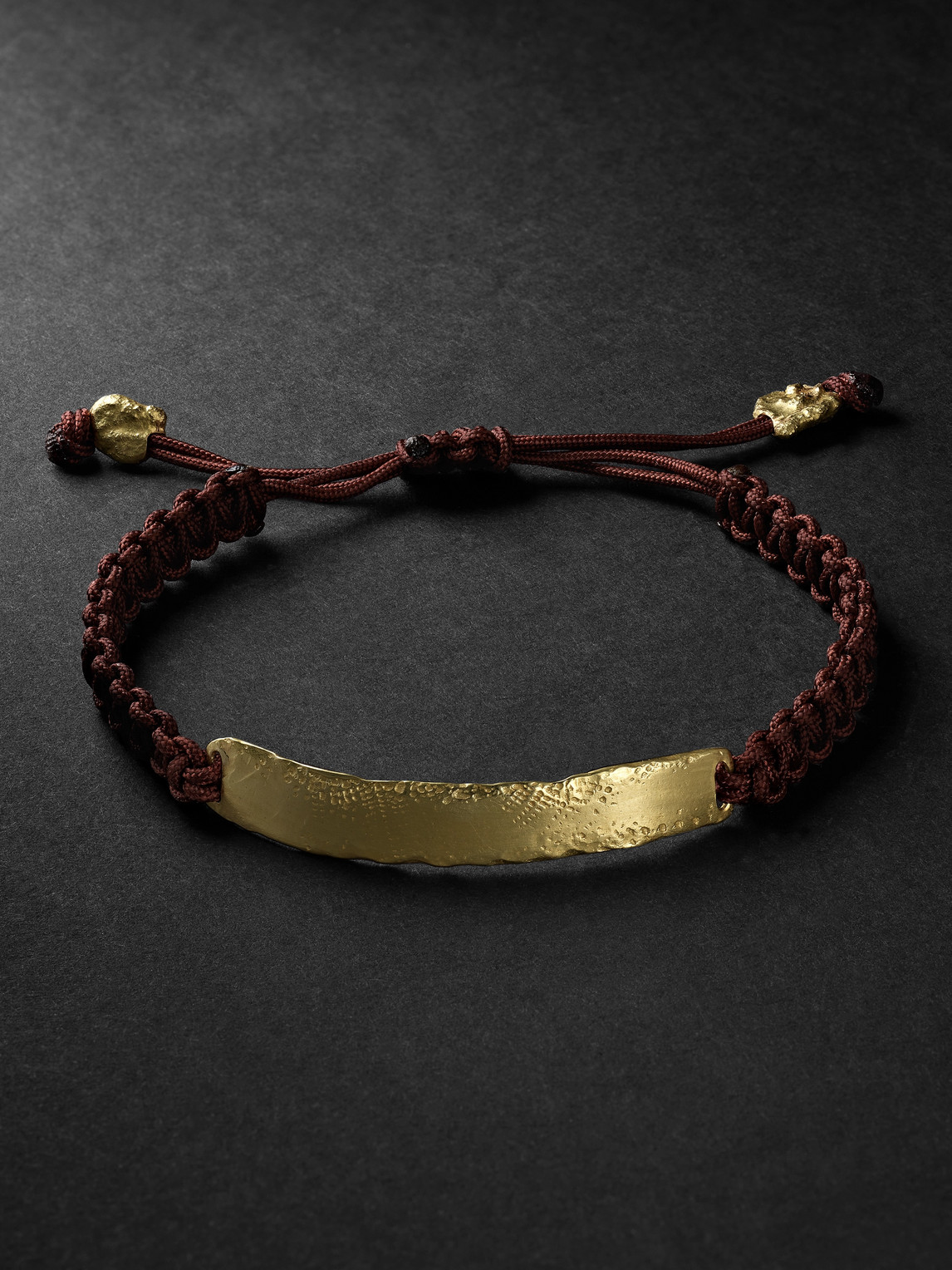 Elhanati Mezuzah Gold And Braided Cord Bracelet