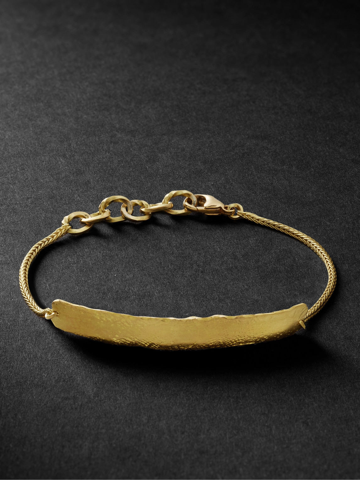 Elhanati Mezuzah Hammered 18-karat Recycled Gold Bracelet