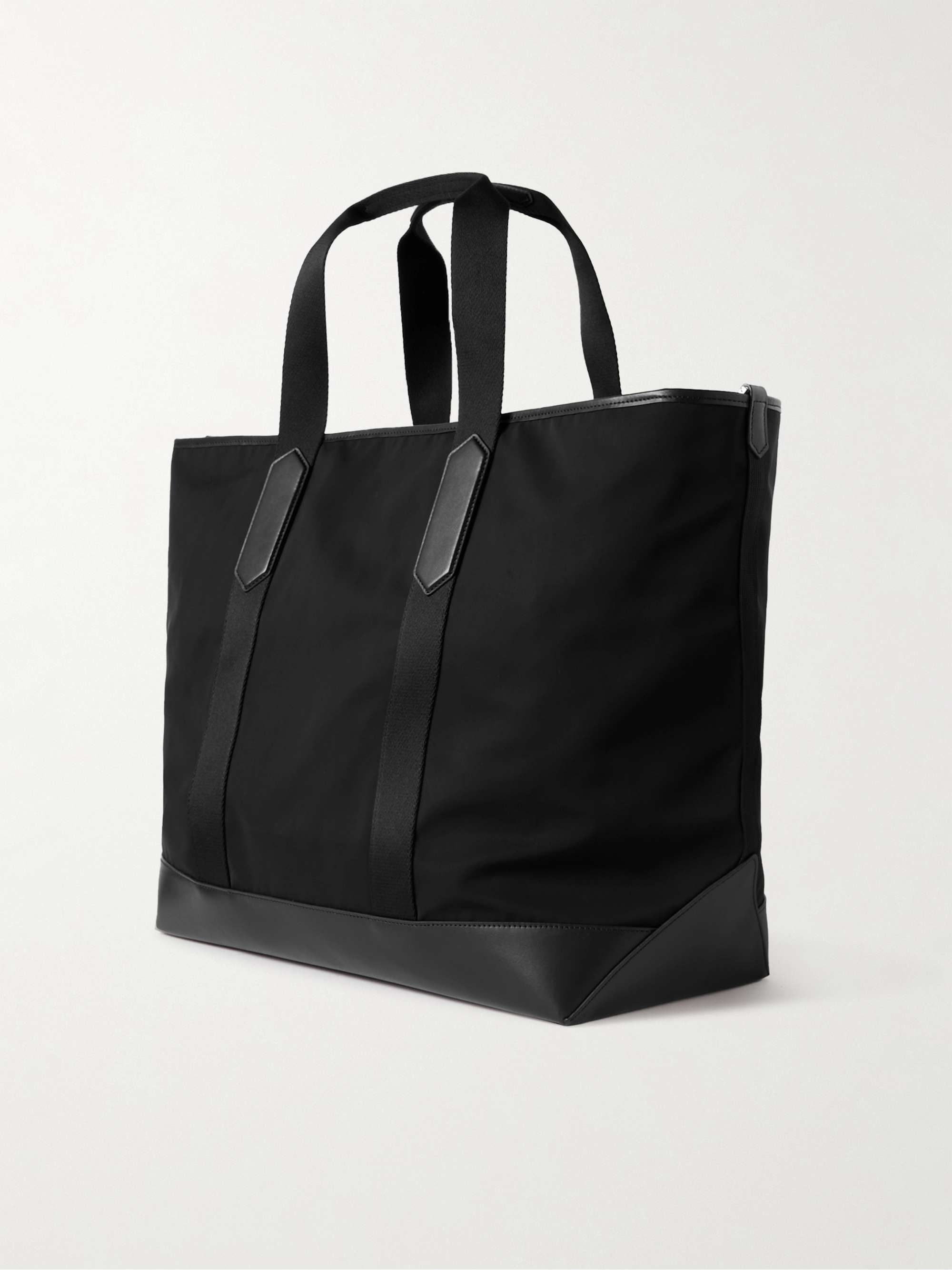 TOM FORD Leather-Trimmed Recycled Nylon Tote Bag