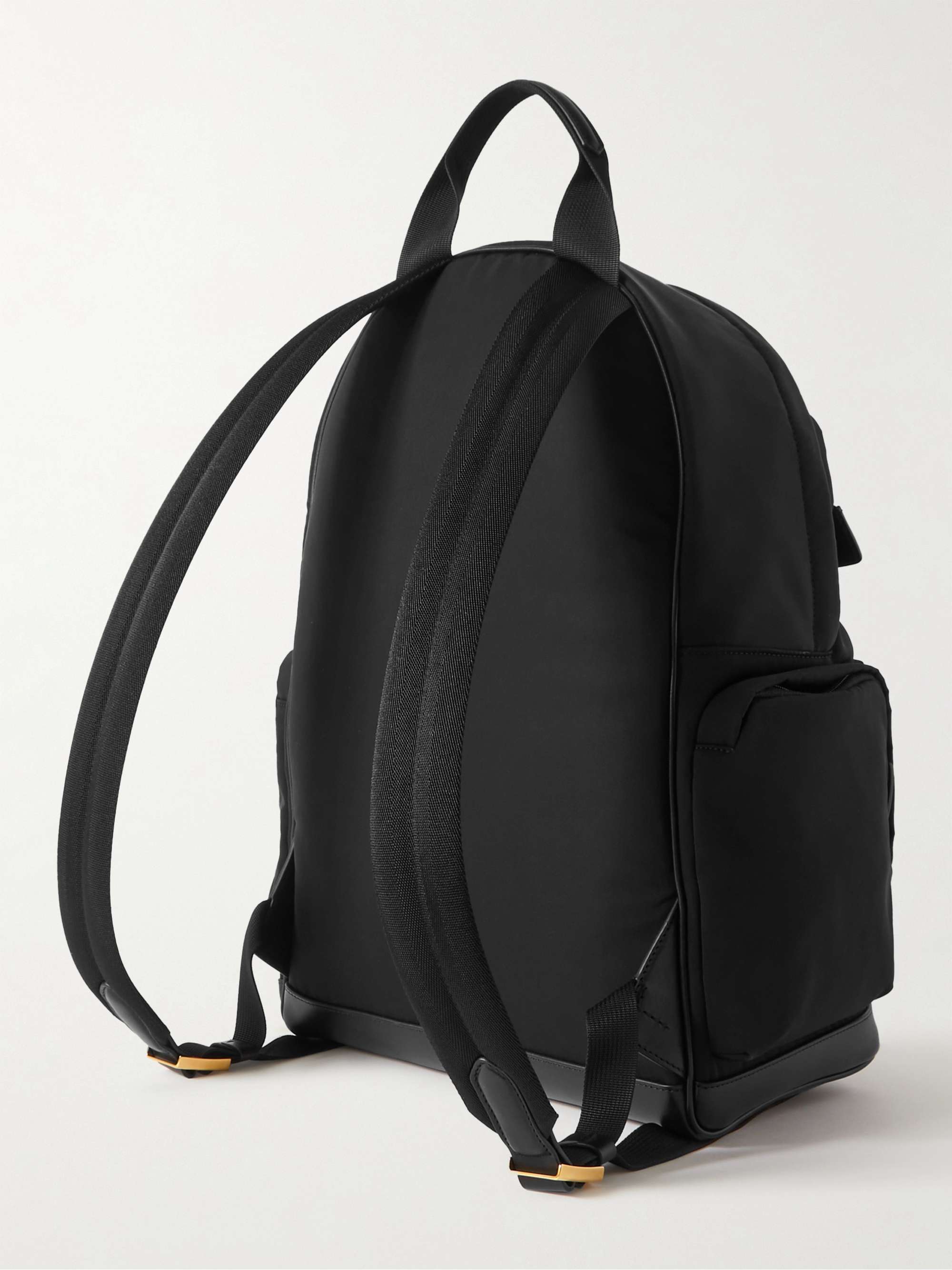 TOM FORD Leather-Trimmed Recycled Nylon Backpack