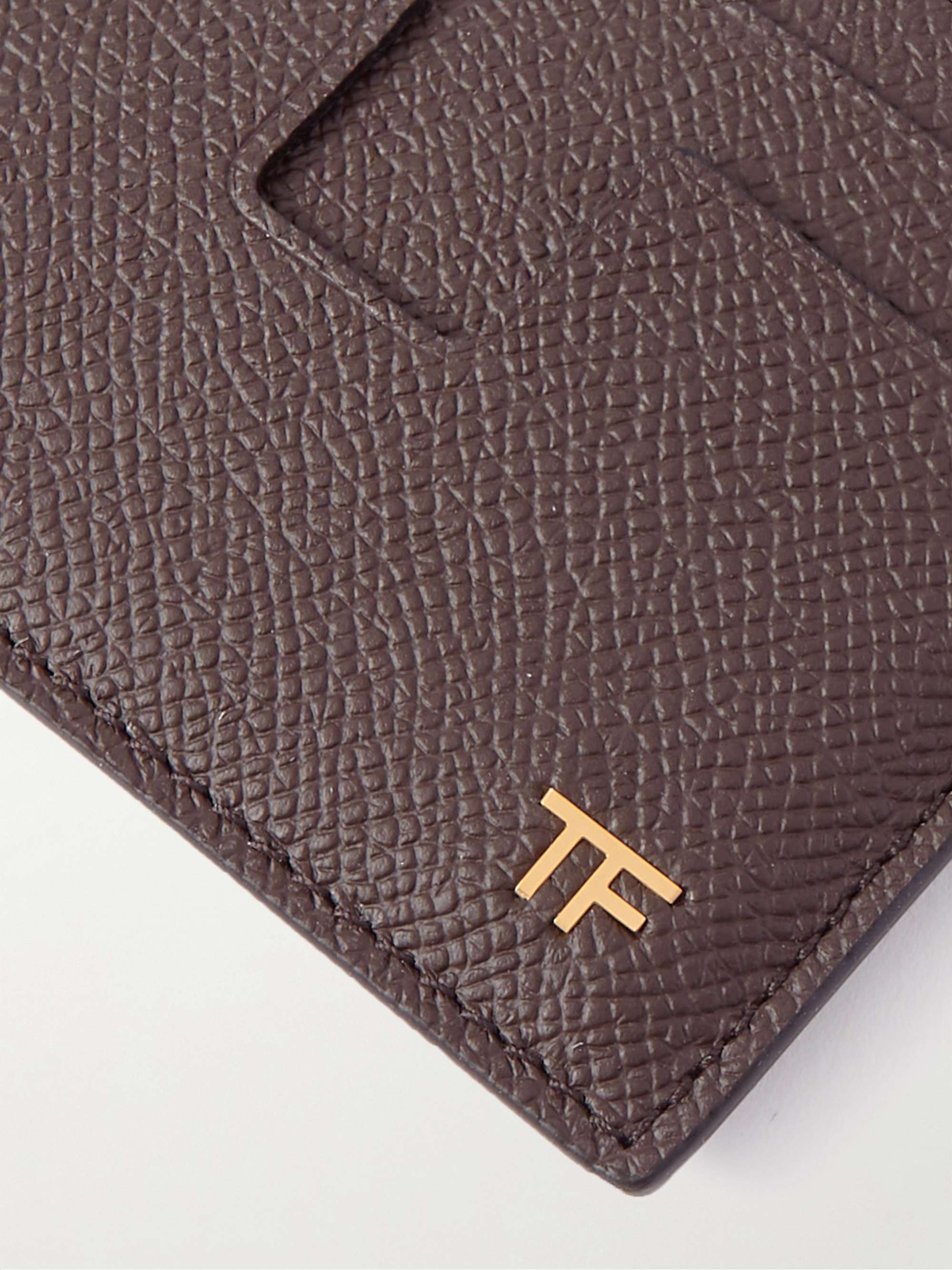 TOM FORD Full-Grain Leather Cardholder with Money Clip