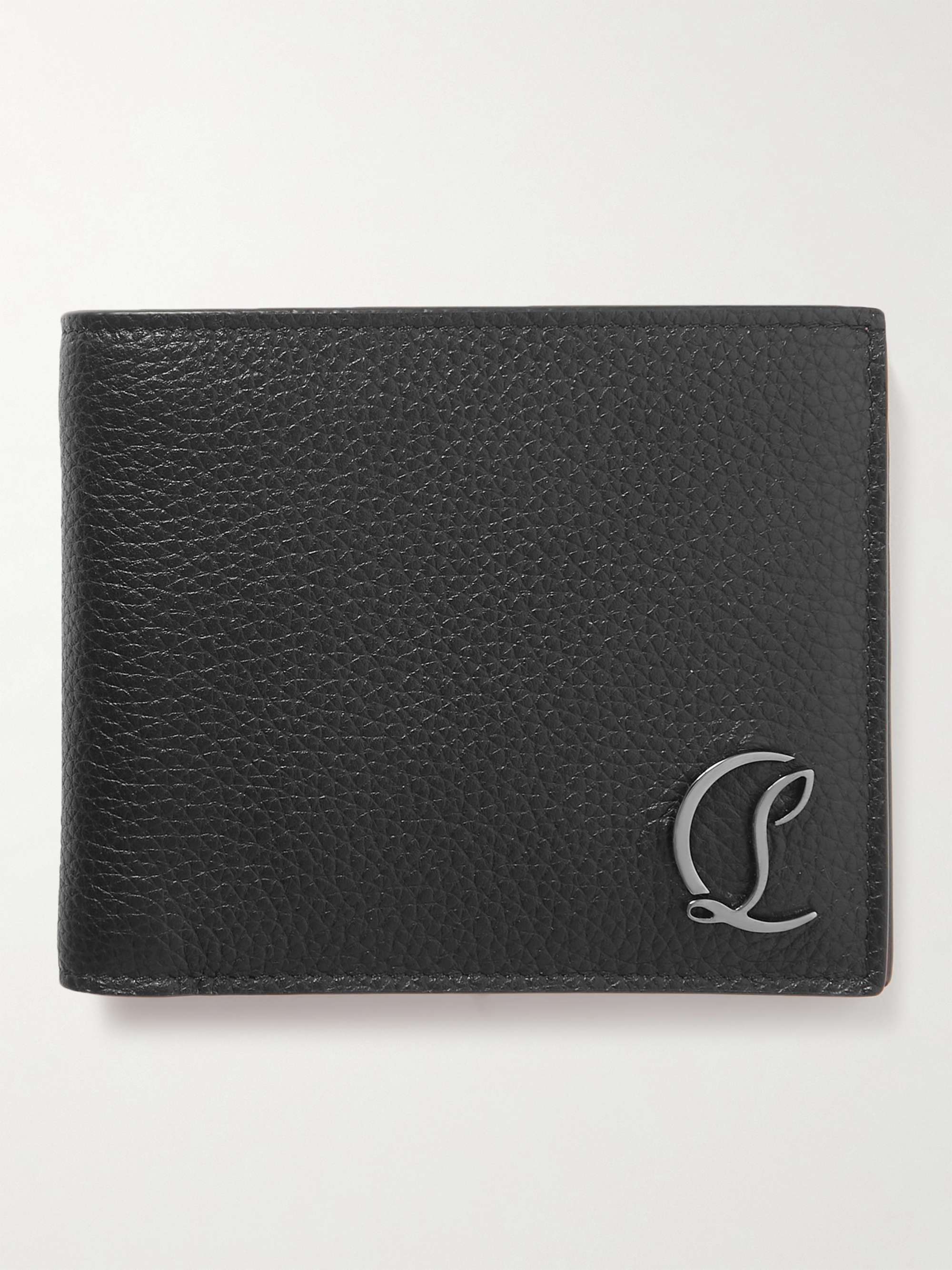 CHRISTIAN LOUBOUTIN Logo-Appliquéd Full-Grain Leather Billfold Wallet