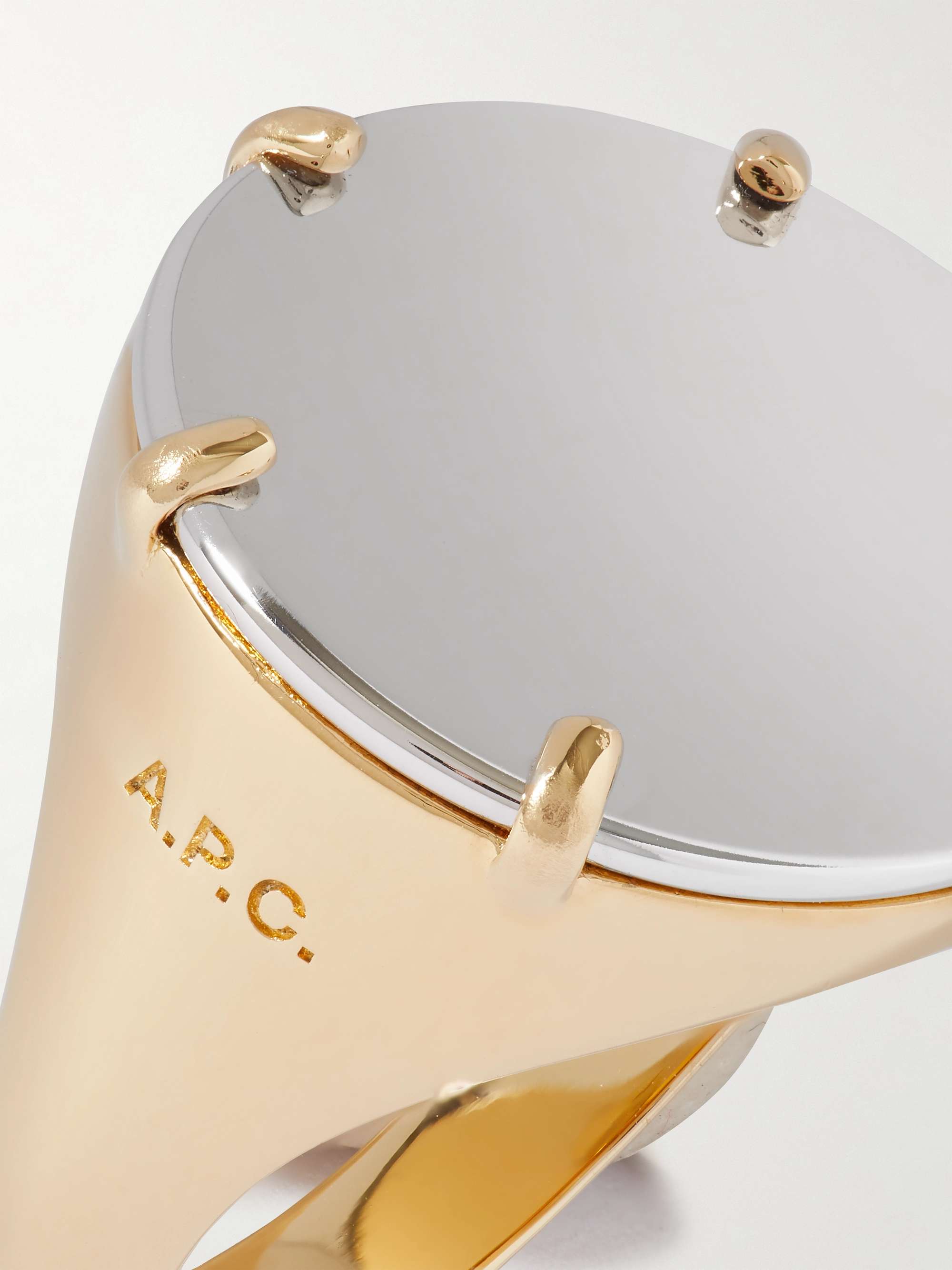 A.P.C. Eloi Gold and Silver-Tone Signet Ring