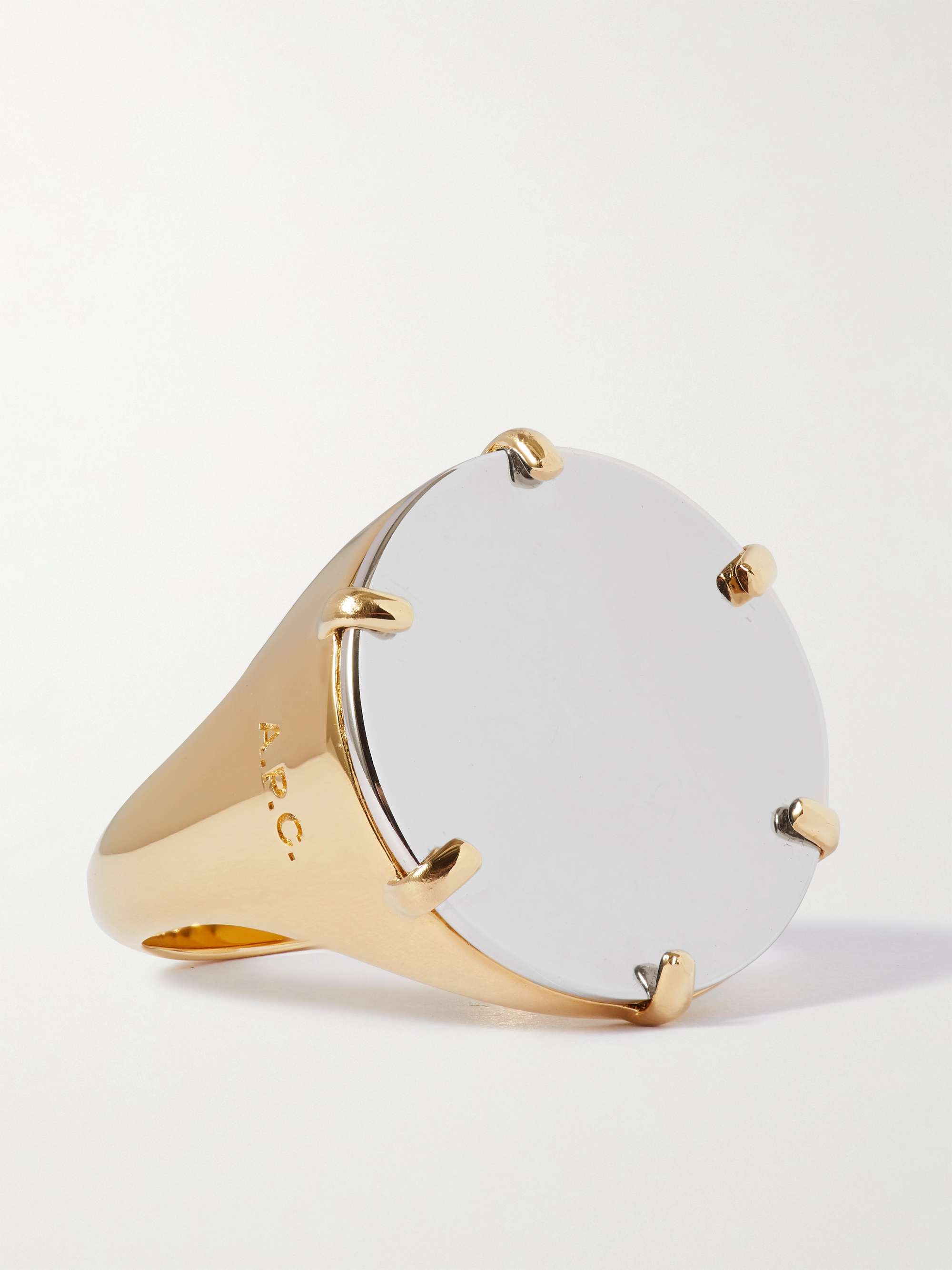 아페쎄 A.P.C. Eloi Gold and Silver-Tone Signet Ring