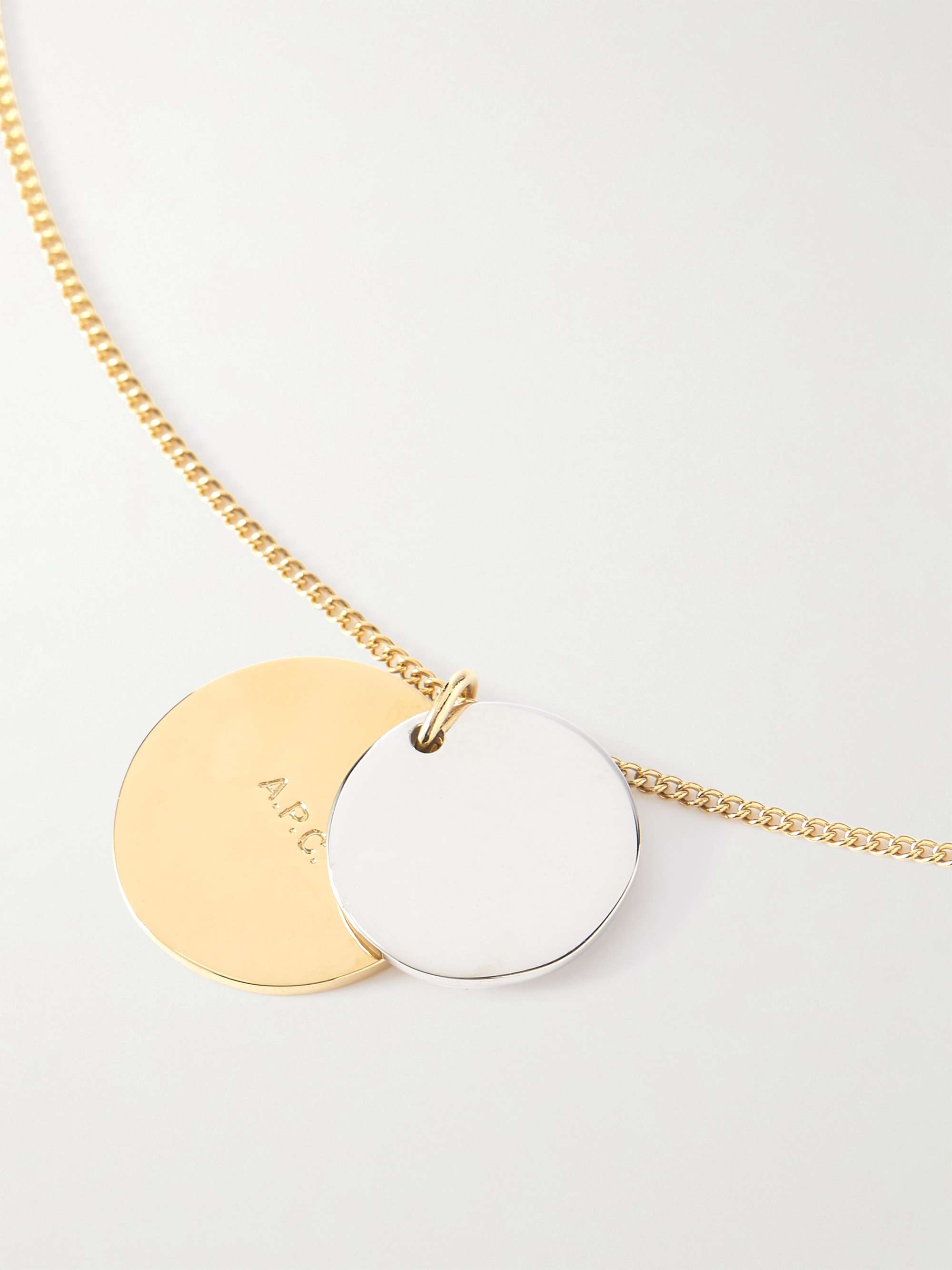 A.P.C. Eloi Gold- and Silver-Tone Pendant Necklace