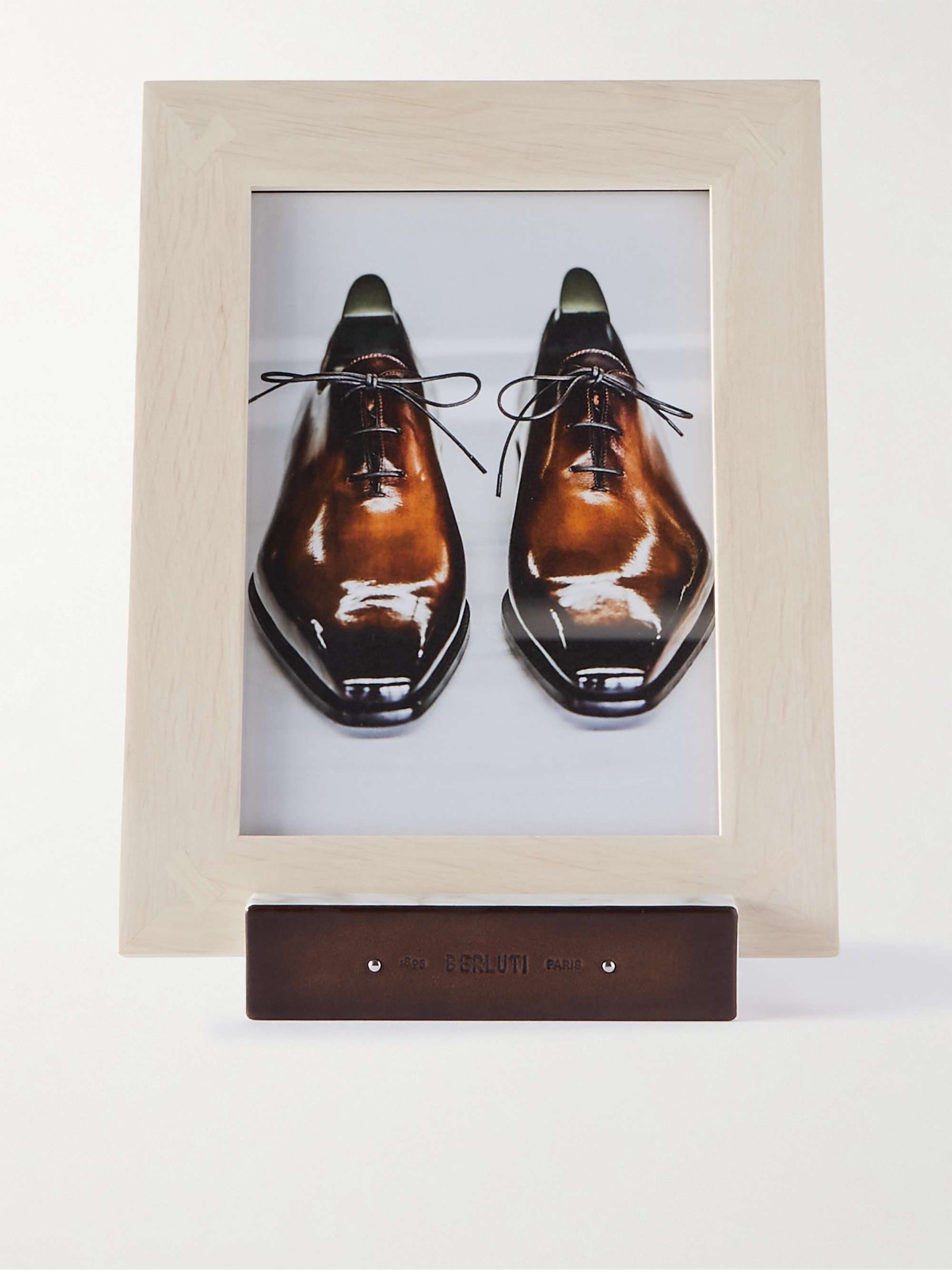 BERLUTI Framed Print and Marble and Leather Stand