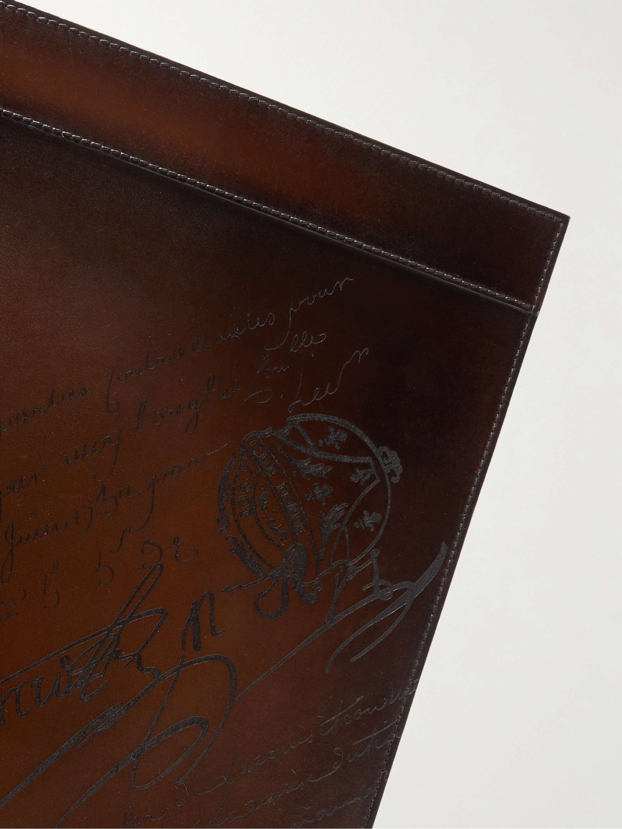 Brown Scritto Venezia Leather Pencil Case | BERLUTI | MR PORTER