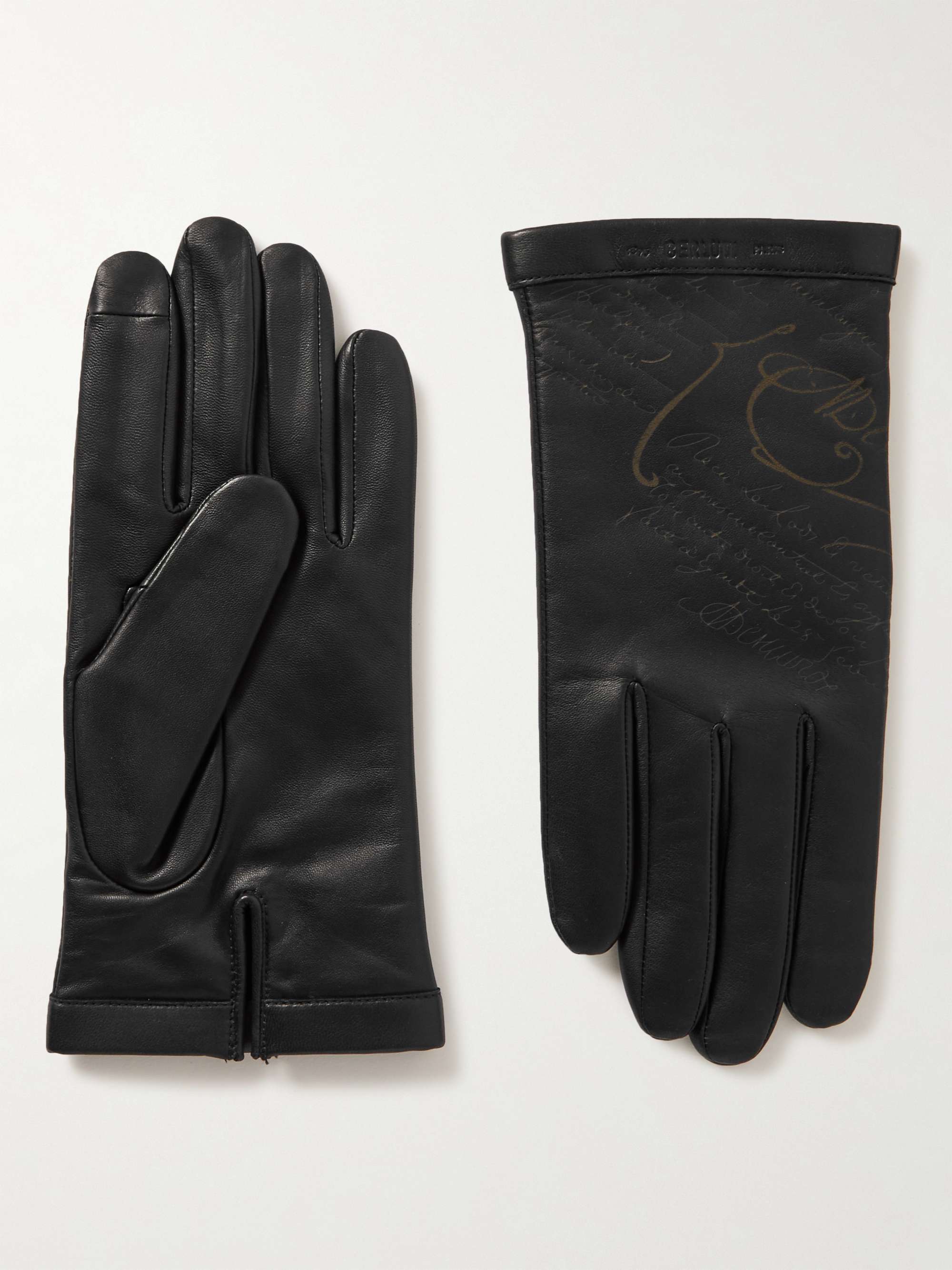 BERLUTI Scritto Leather Gloves