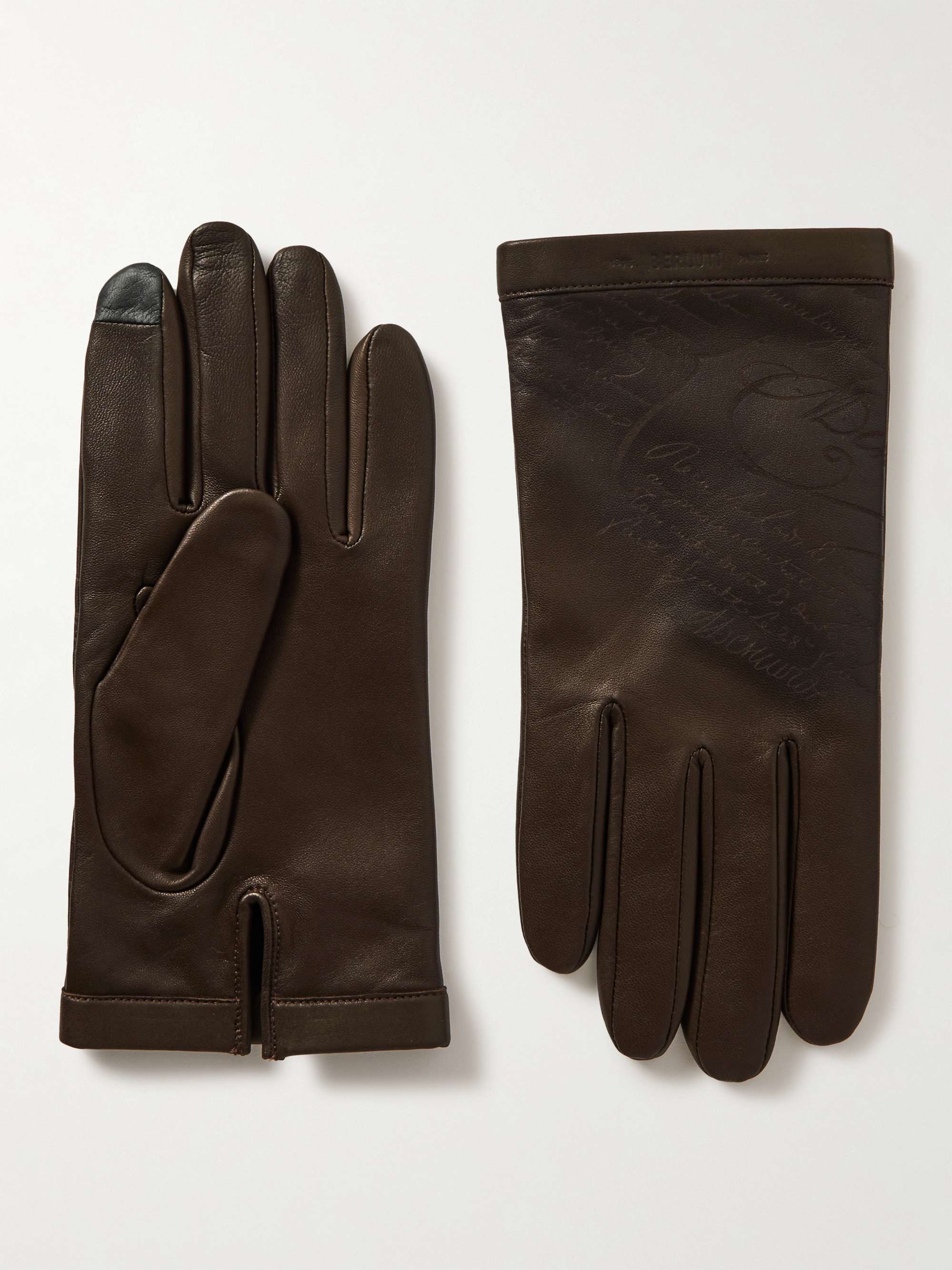 BERLUTI Scritto Leather Gloves