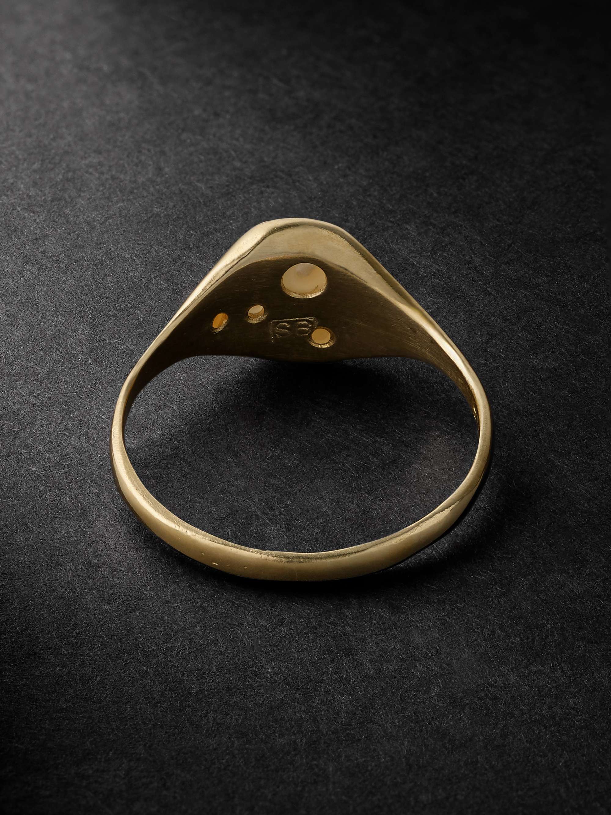 SEB BROWN Neapolitan Gold and Mother-of-Pearl Ring