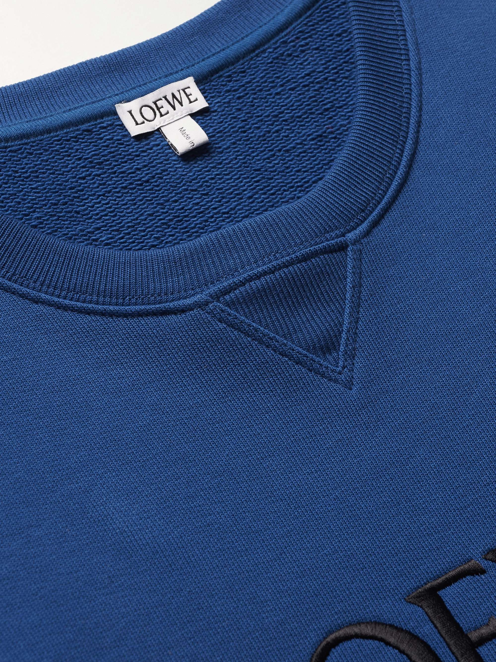 LOEWE Logo-Embroidered Cotton-Jersey Sweatshirt