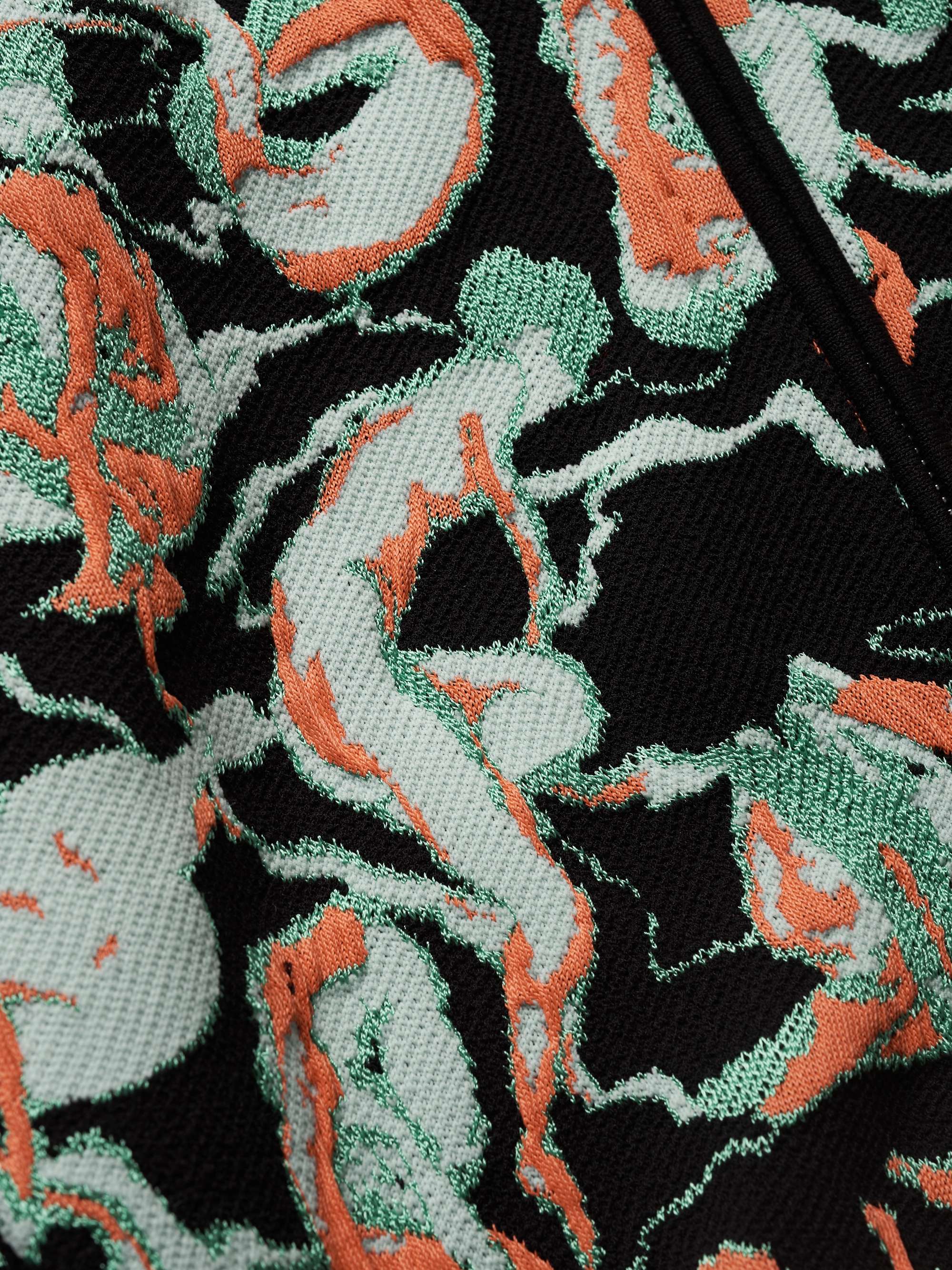 LOEWE Jacquard-Knit Zip-Up Cardigan