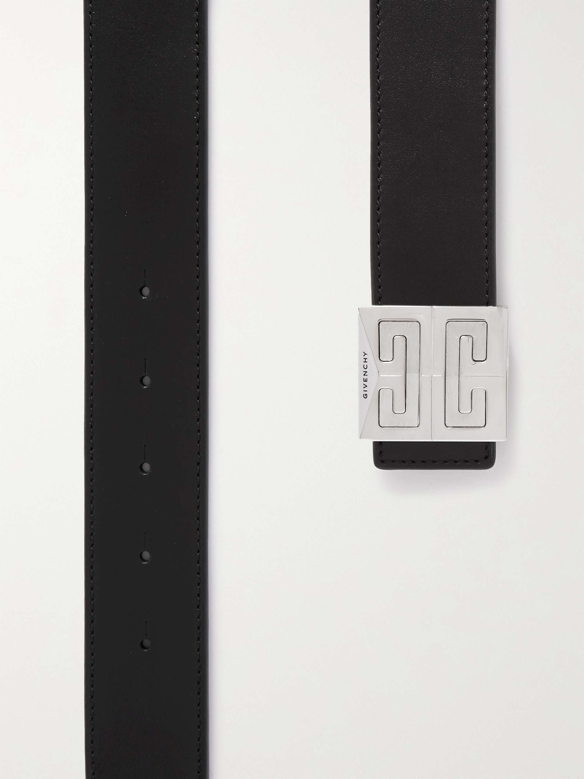 GIVENCHY 3.5cm Reversible Leather Belt
