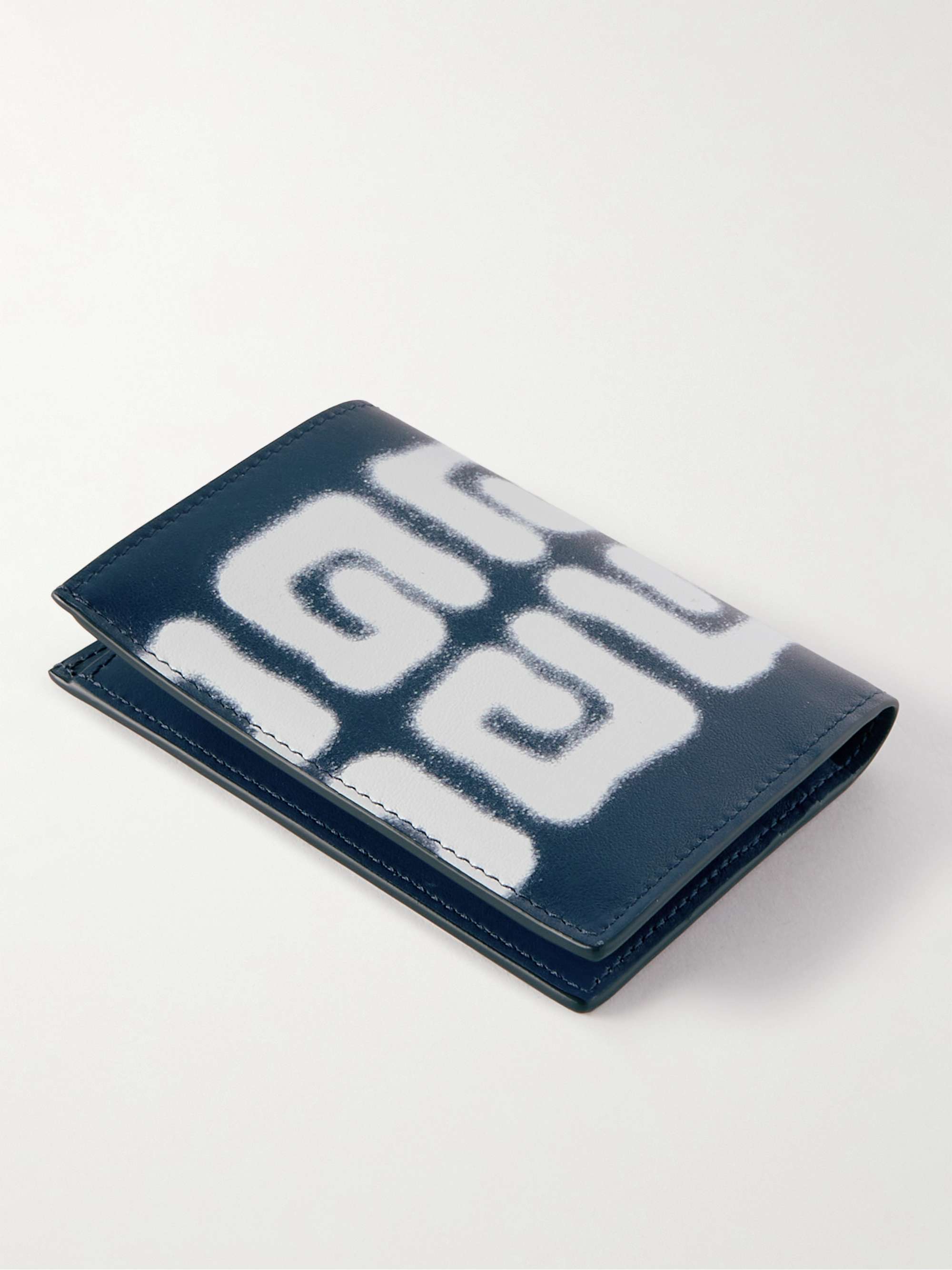 GIVENCHY Logo-Print Leather Bifold Cardholder