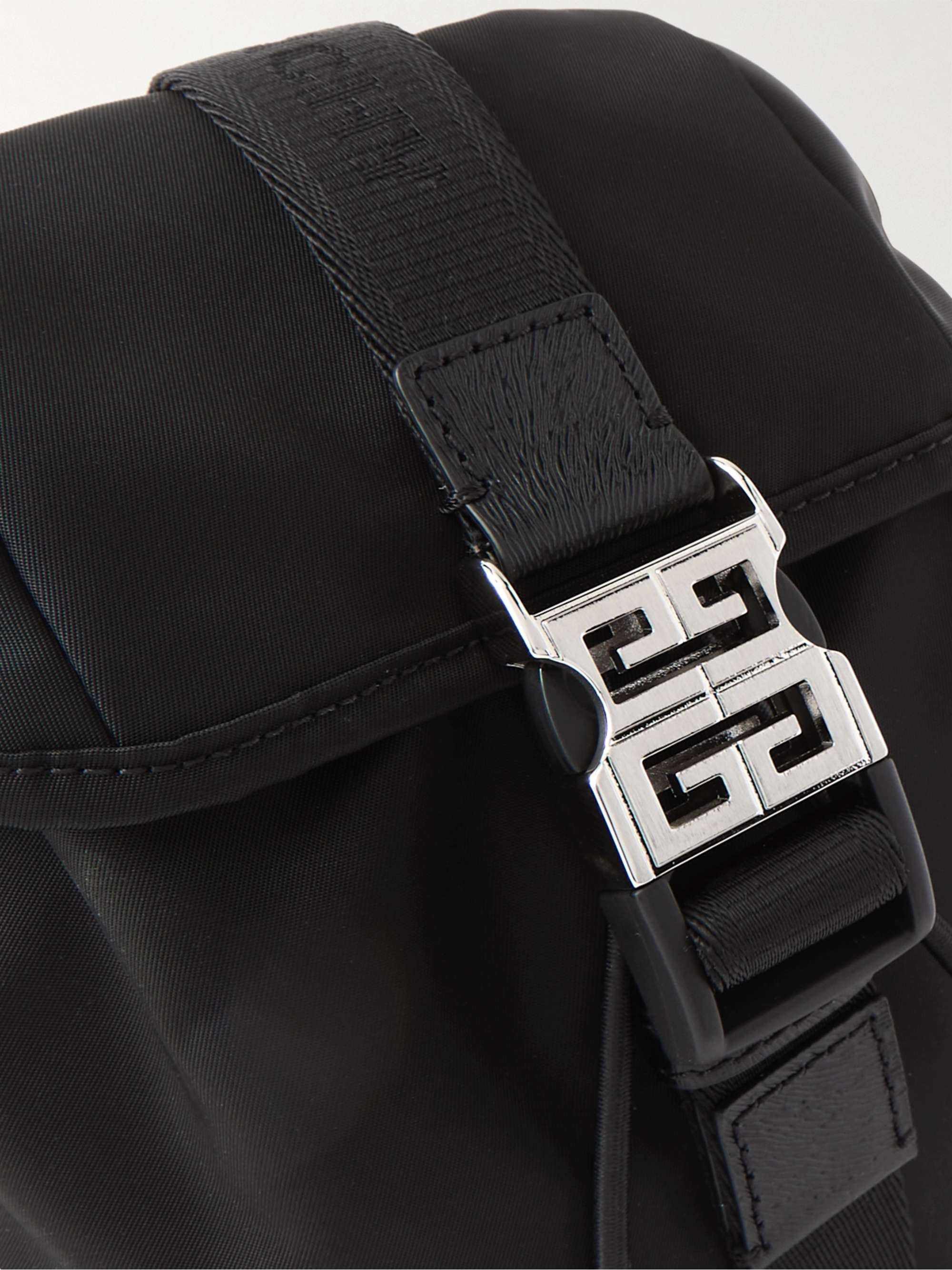 GIVENCHY 4G Mesh- and Leather-Trimmed Nylon Backpack