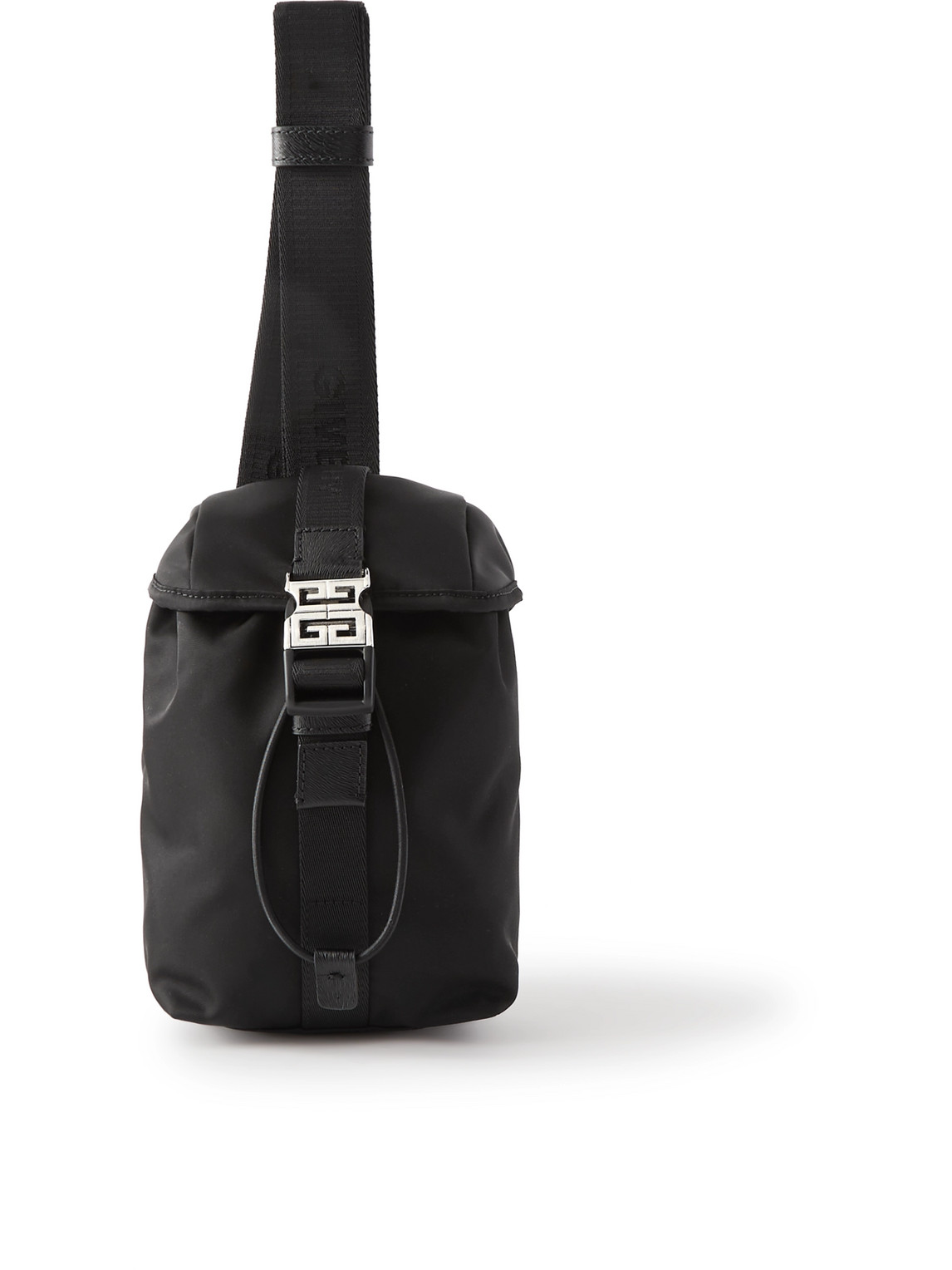 4G Mesh- and Leather-Trimmed Nylon Backpack