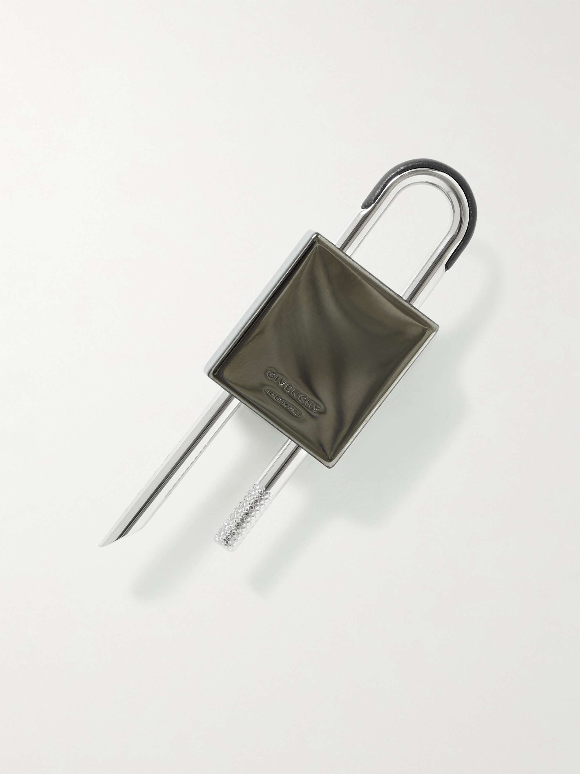 GIVENCHY Logo-Detailed Leather-Trimmed Painted Padlock