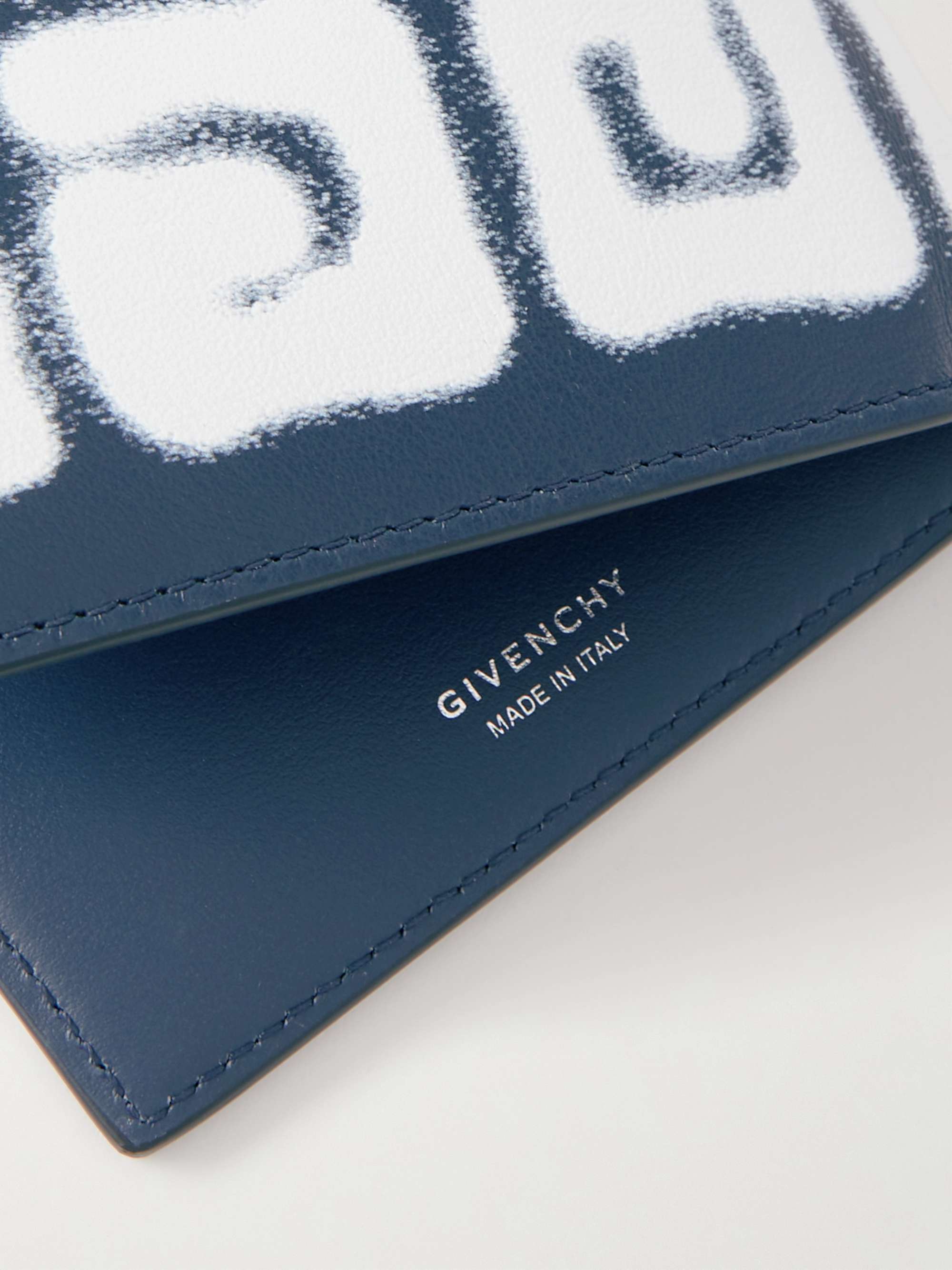 GIVENCHY Logo-Print Leather Billfold Wallet