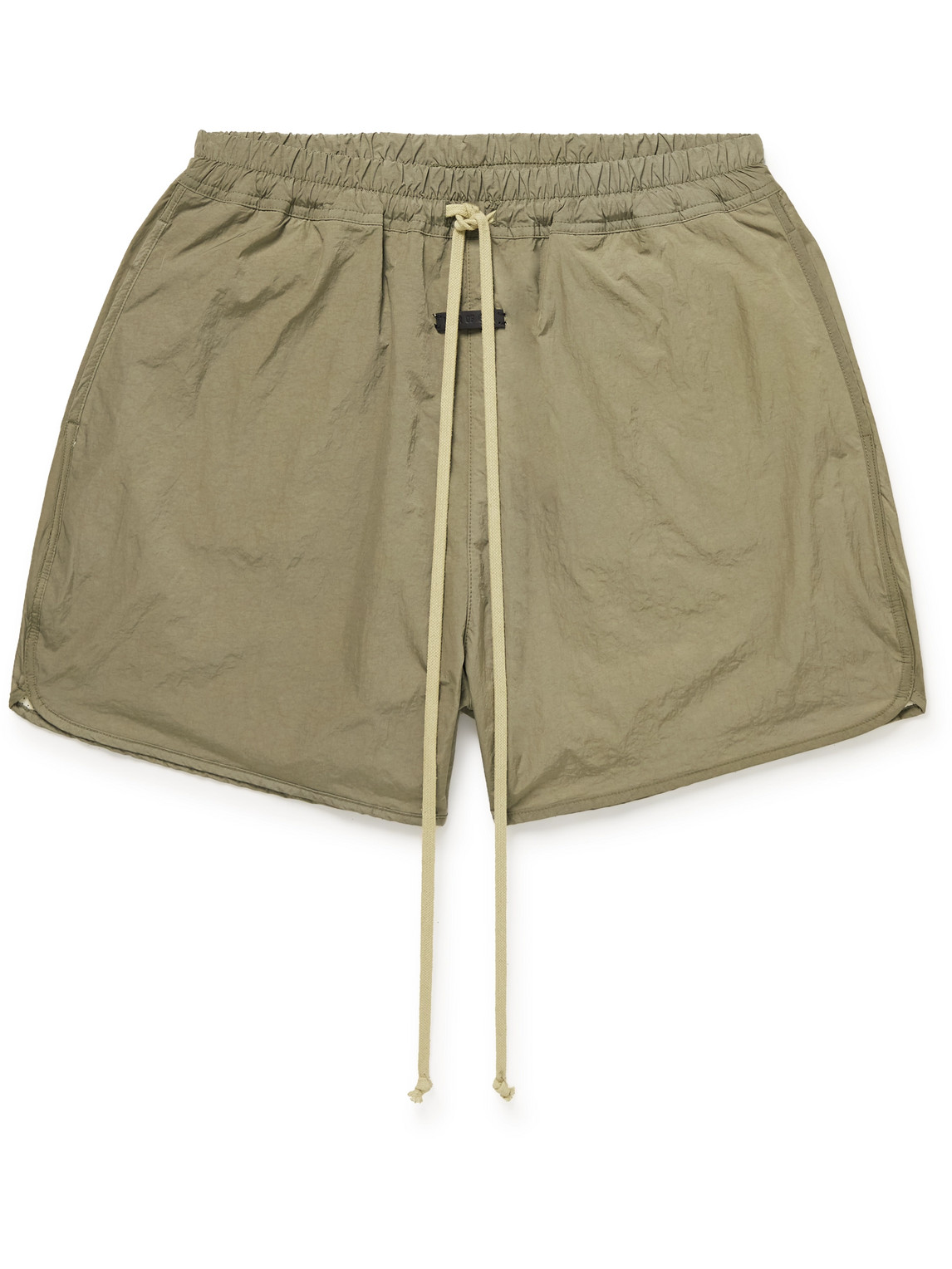 Fear Of God Wide-leg Logo-appliquéd Nylon Drawstring Shorts In Brown