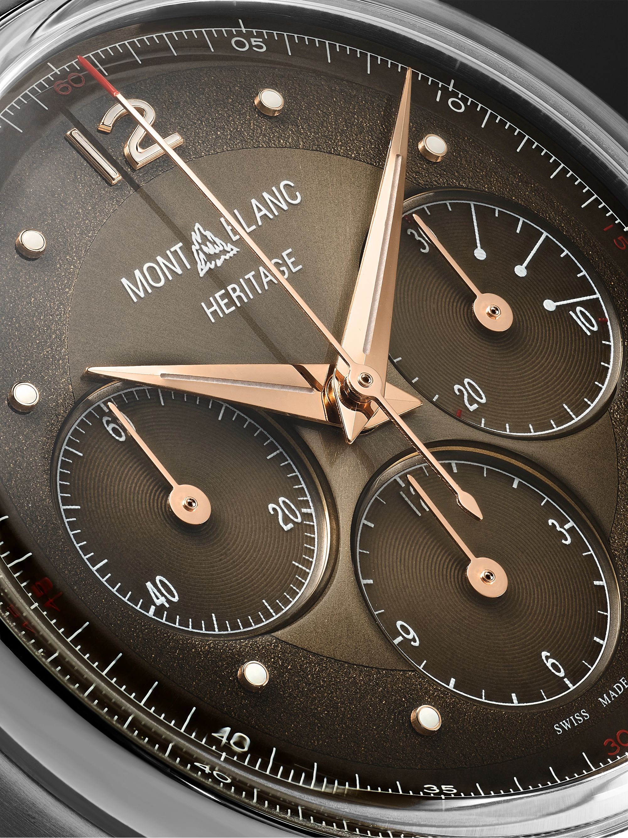 MONTBLANC Heritage Automatic Chronograph 41mm Stainless Steel and Alligator Watch, Ref. No. 128671