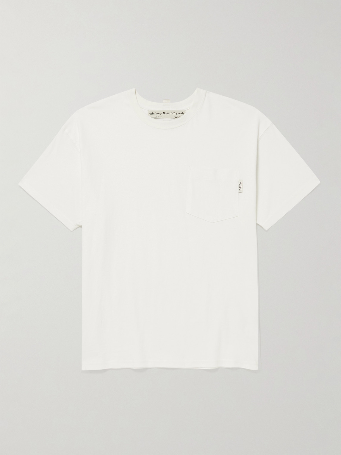 Abc. 123. Webbing-trimmed Cotton-jersey T-shirt In White