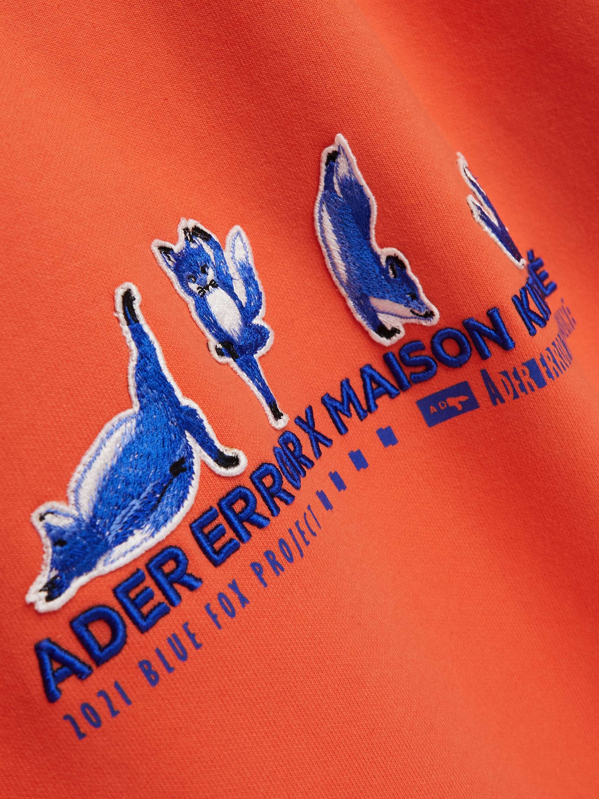 + Ader Error Yoga Blue Fox Logo-Embroidered Cotton-Jersey Sweatshirt