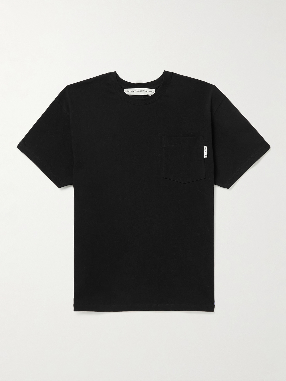 Abc. 123. Webbing-trimmed Cotton-jersey T-shirt In Black