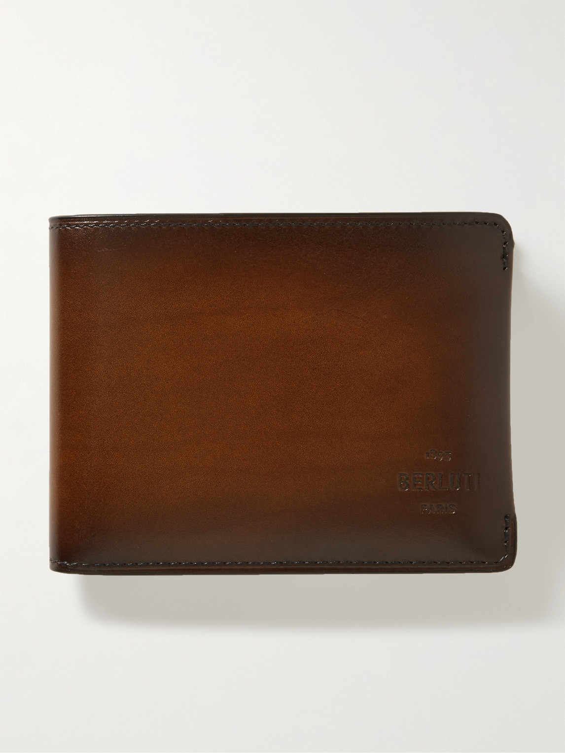 Berluti Leather Billfold Wallet In Brown