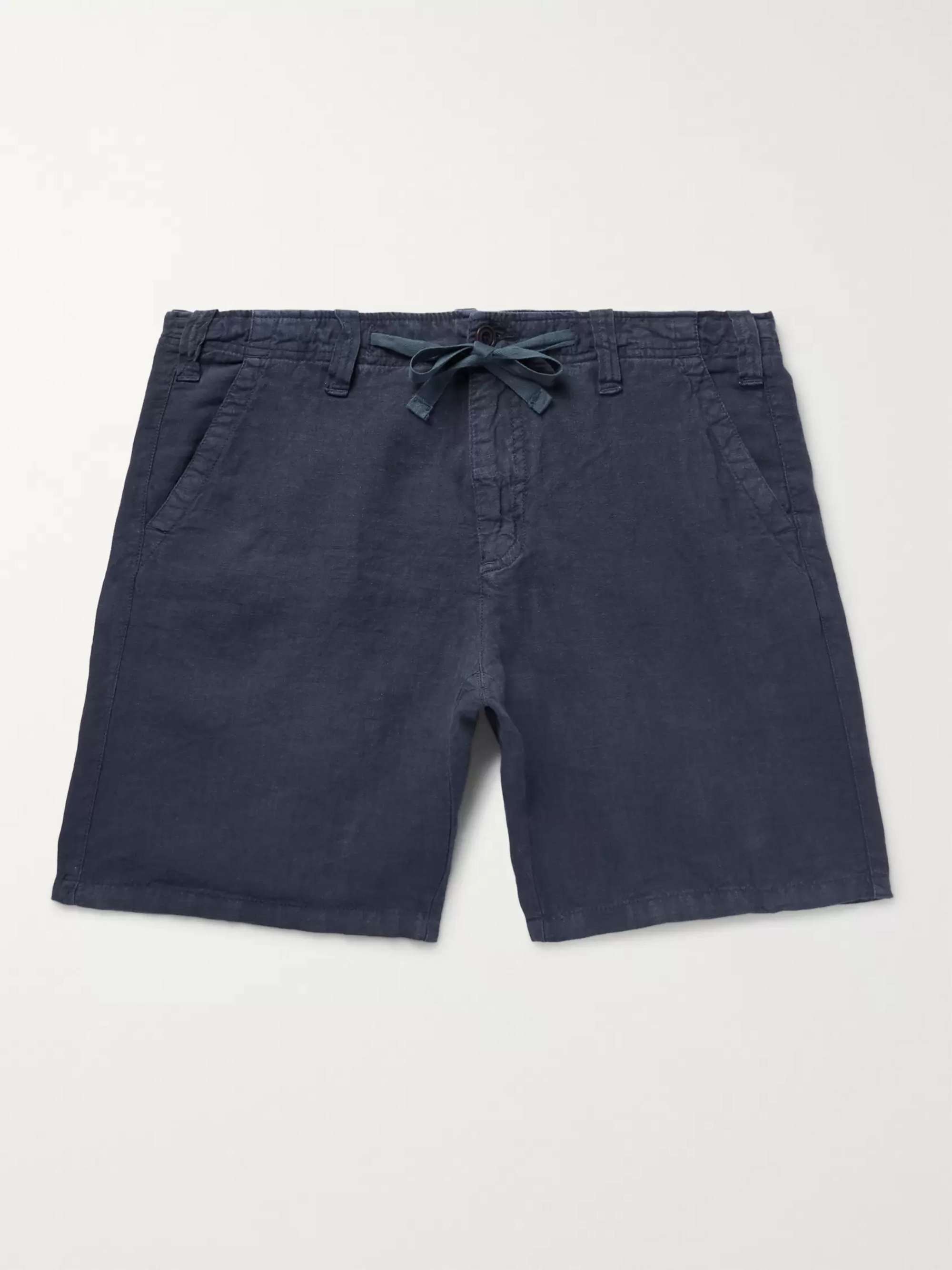 HARTFORD Slim-Fit Linen-Chambray Drawstring Shorts