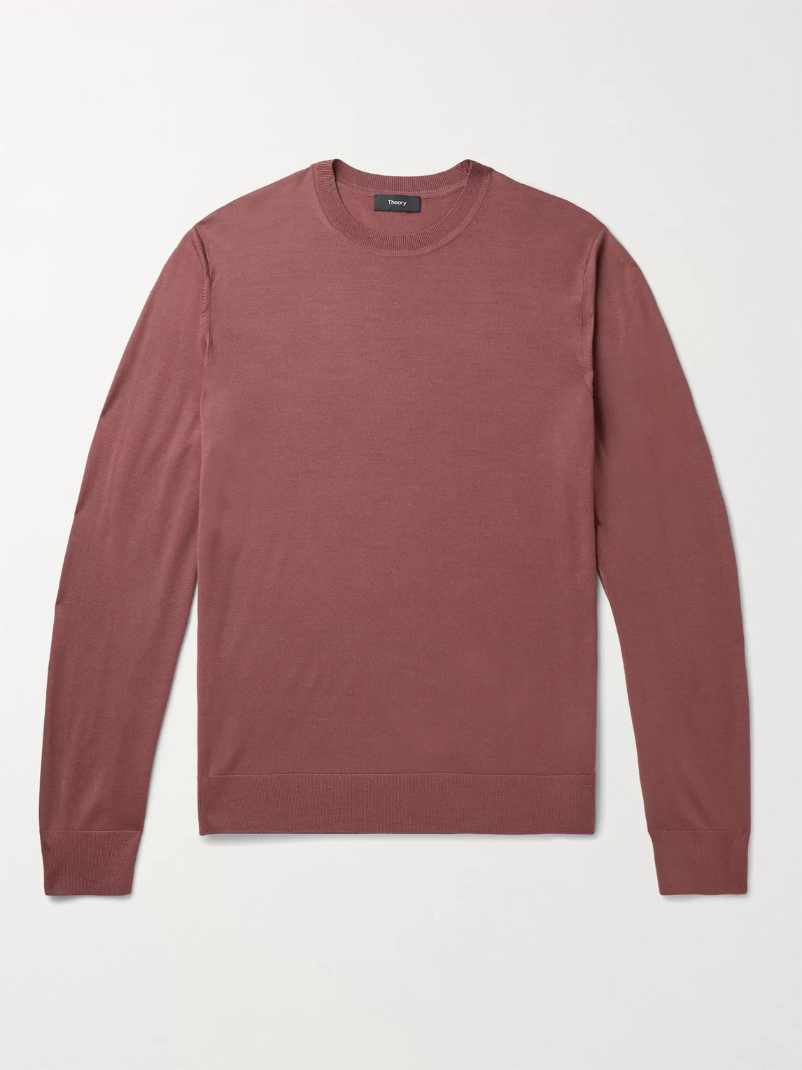 Theory Regal Wool Crewneck Sweater In Finch