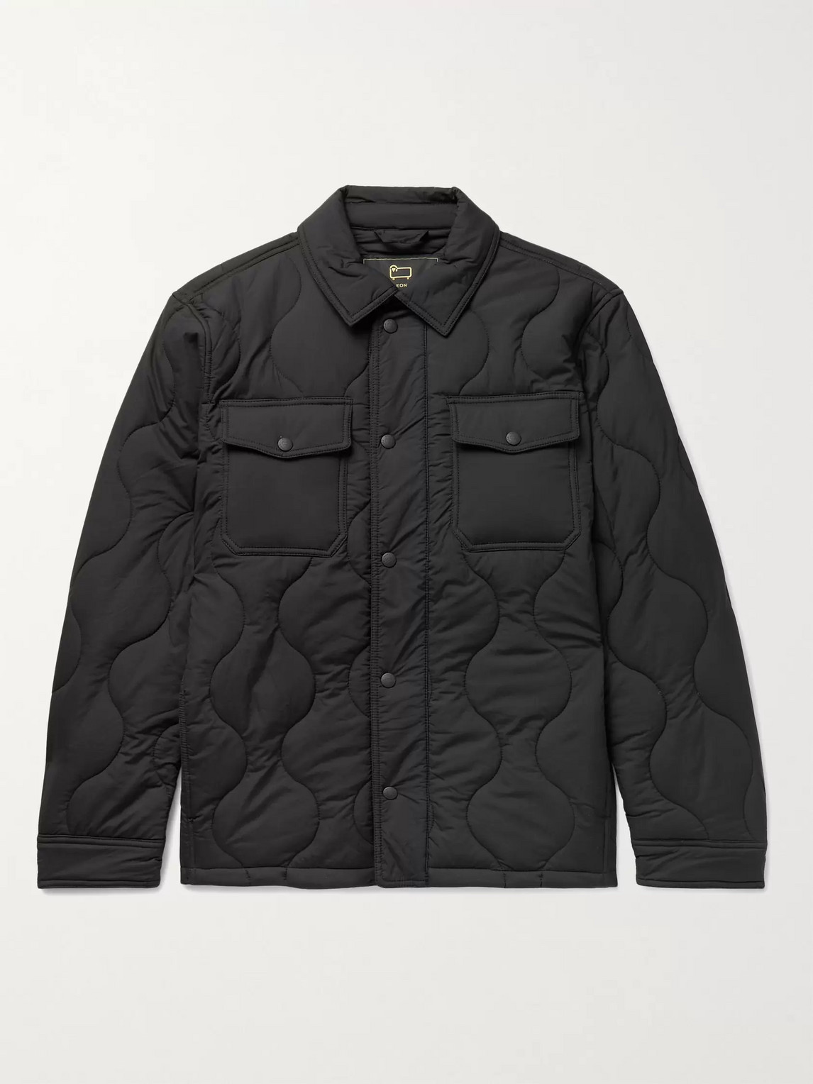 Aimé Leon Dore Woolrich Quilted Padded Stretch-ripstop Shirt Jacket In Black
