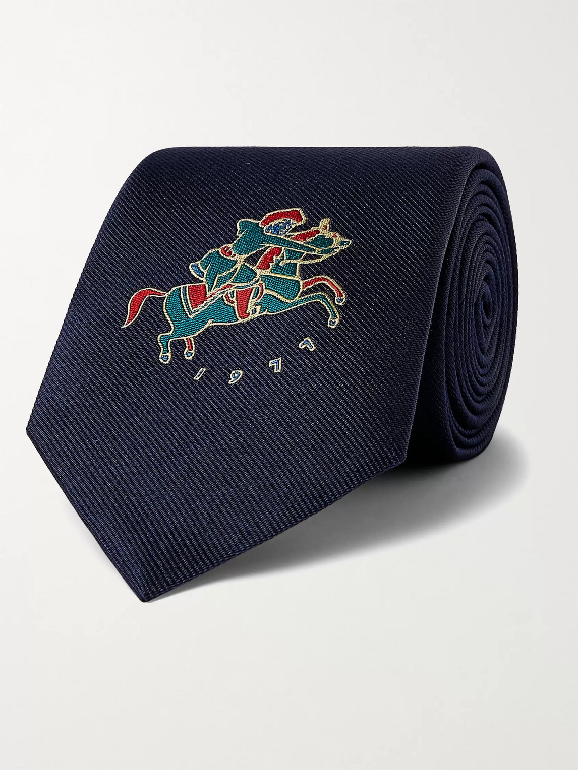Aimé Leon Dore Drake's 8cm Embroidered Silk Tie In Blue