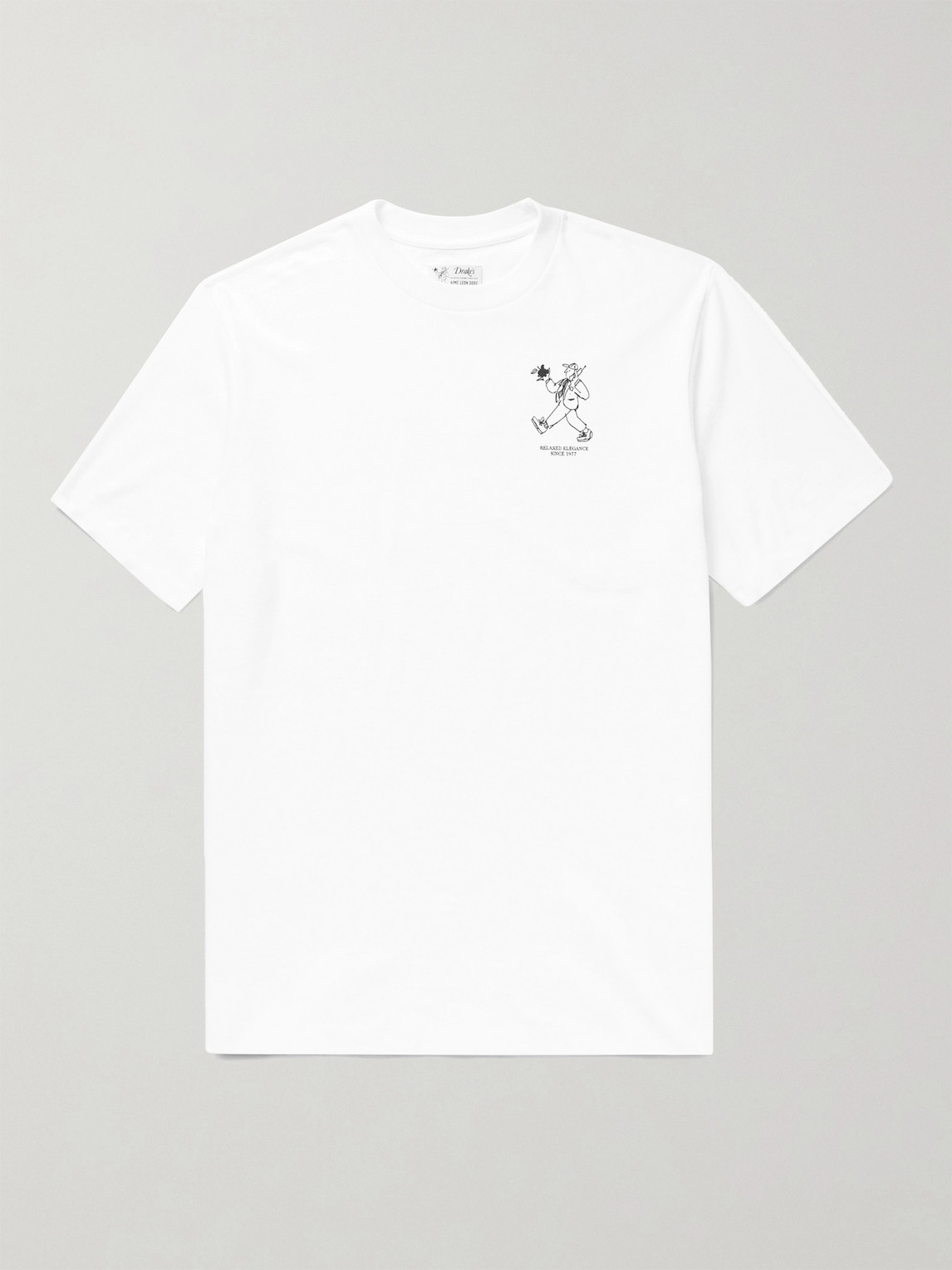 Aimé Leon Dore Drake's Logo-print Cotton-jersey T-shirt In White