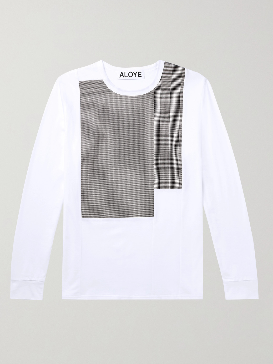Aloye Panelled Cotton-jersey T-shirt In White
