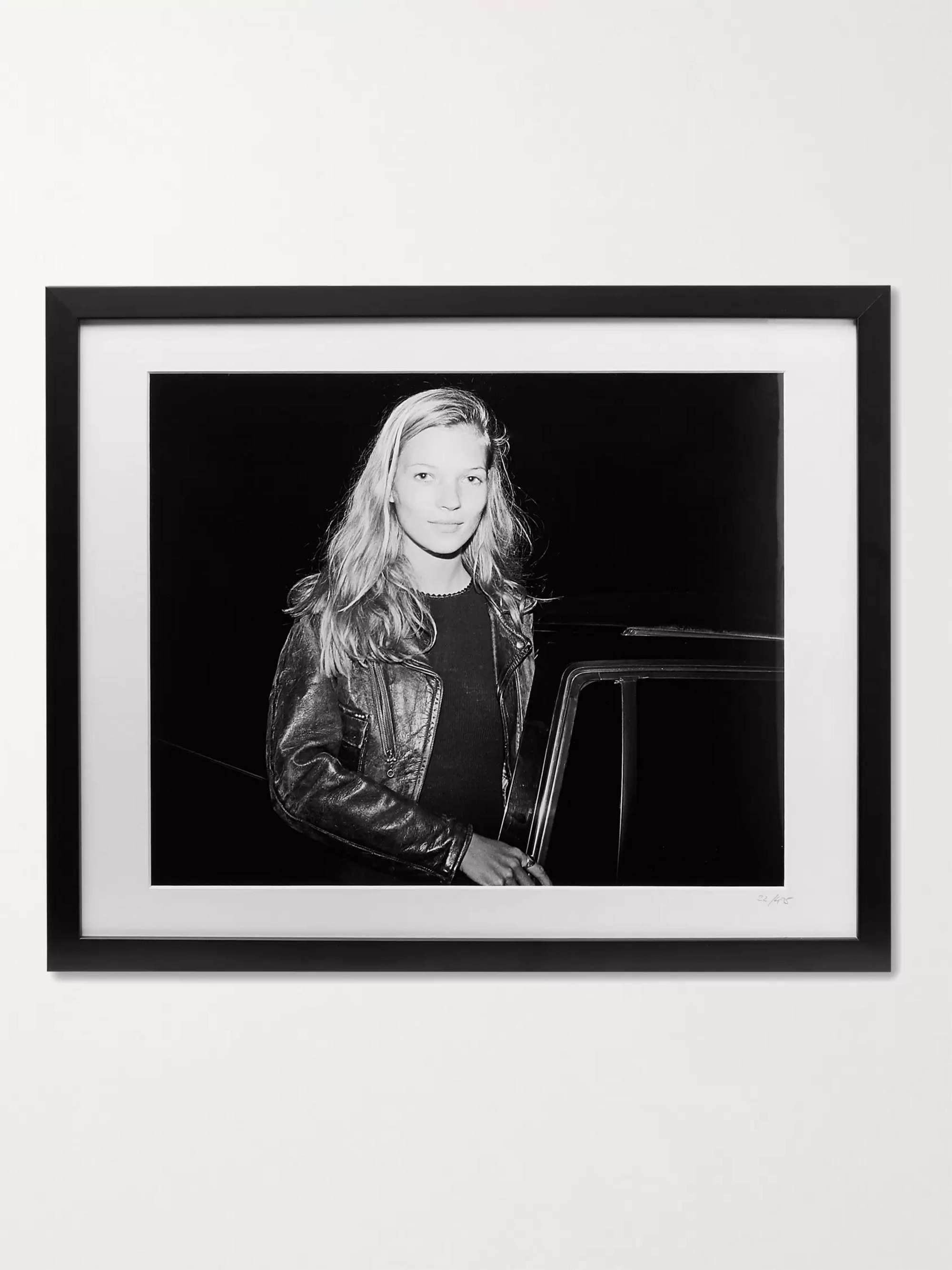 SONIC EDITIONS Framed 1994 Kate Moss Print, 20" x 16"
