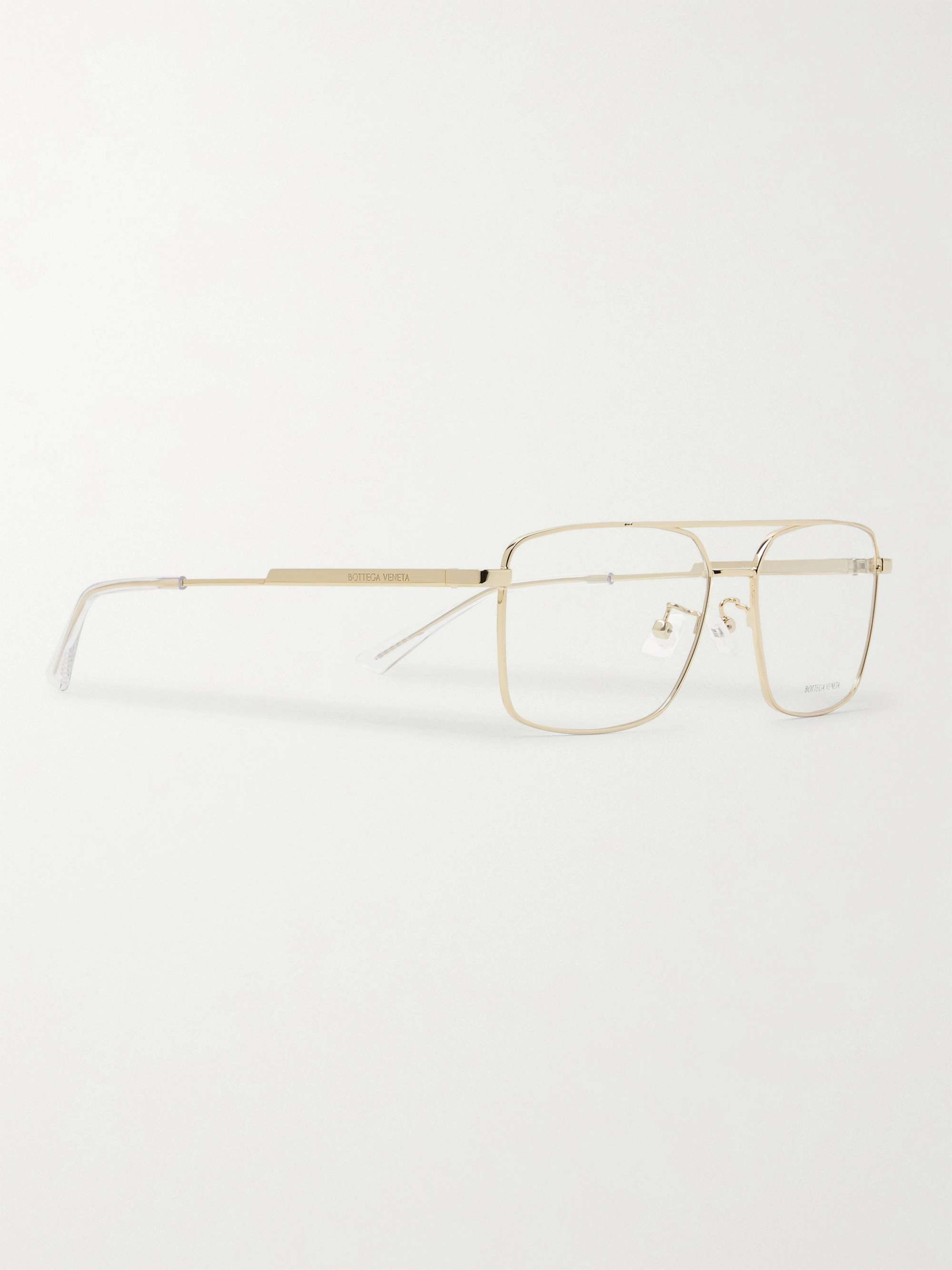 BOTTEGA VENETA EYEWEAR Aviator-Style Gold-Tone Optical Glasses