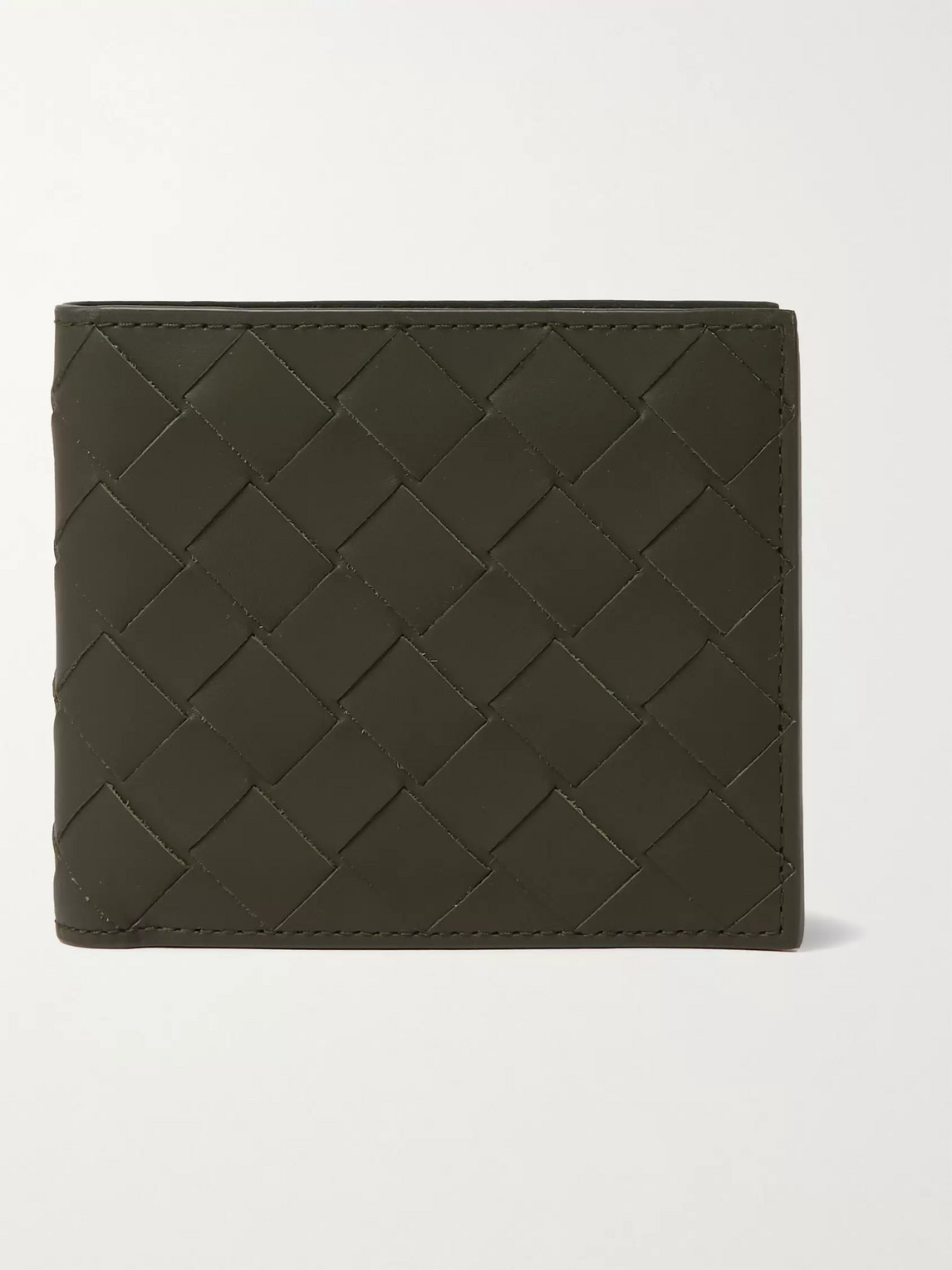 Bottega Veneta Intrecciato Leather Billfold Wallet In Green | ModeSens