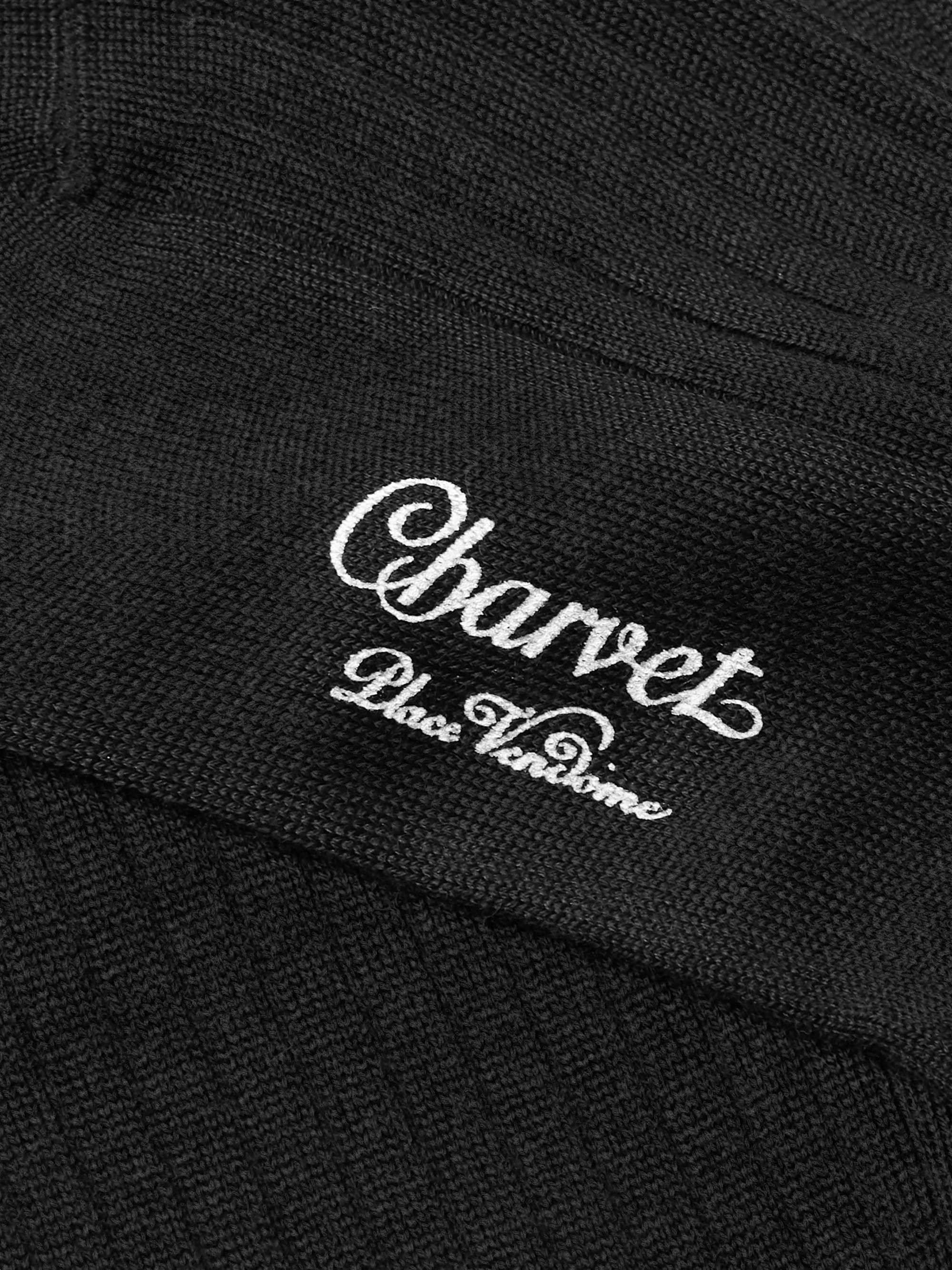 CHARVET Ribbed Cashmere, Wool and Silk-Blend Over-the-Calf Socks