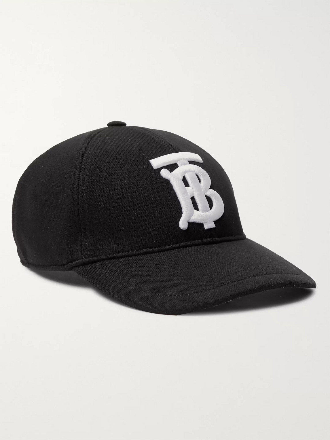 Shop Burberry Logo-embroidered Cotton-twill Baseball Cap In Black